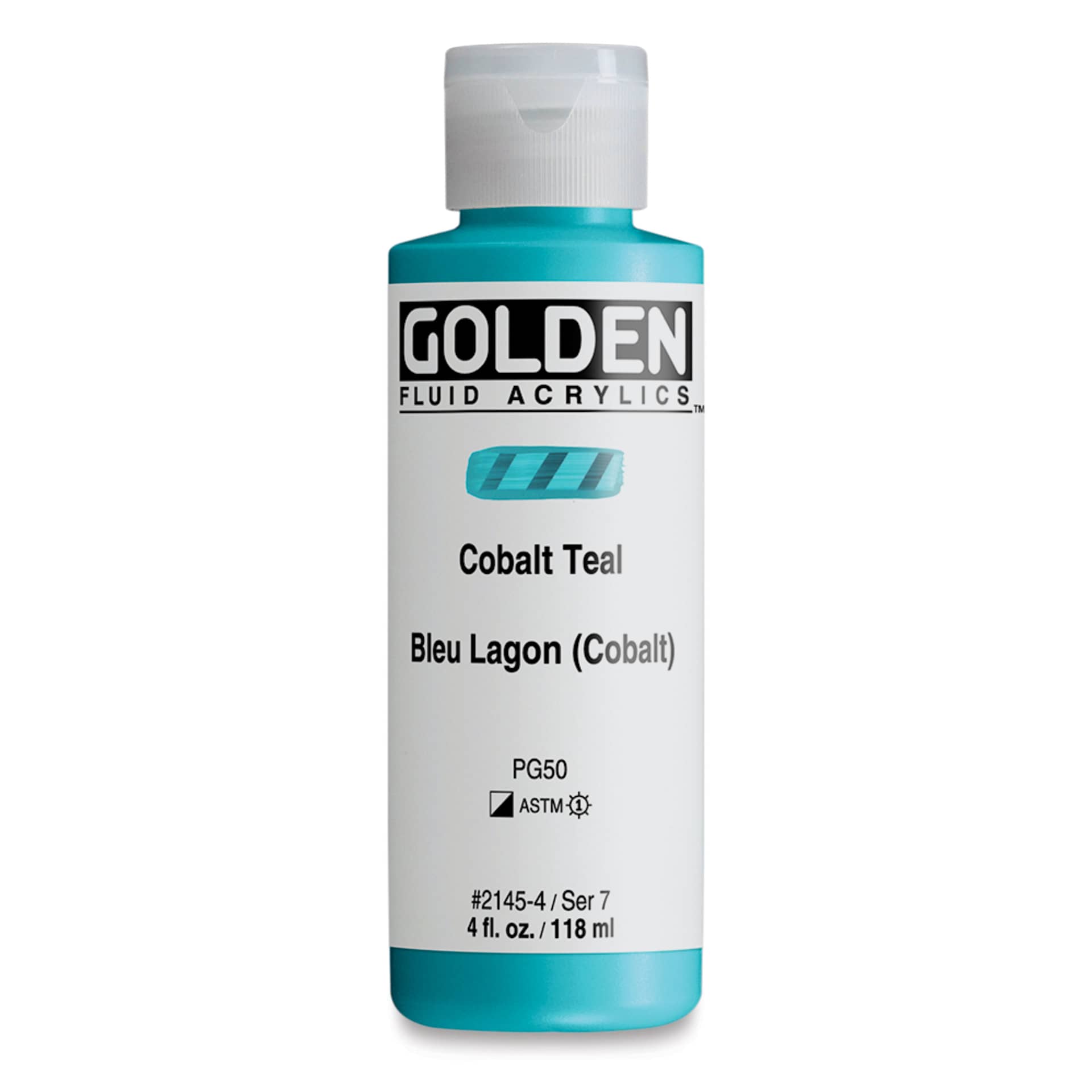 Golden Fluid Acrylics - Cobalt Teal, 4 oz bottle
