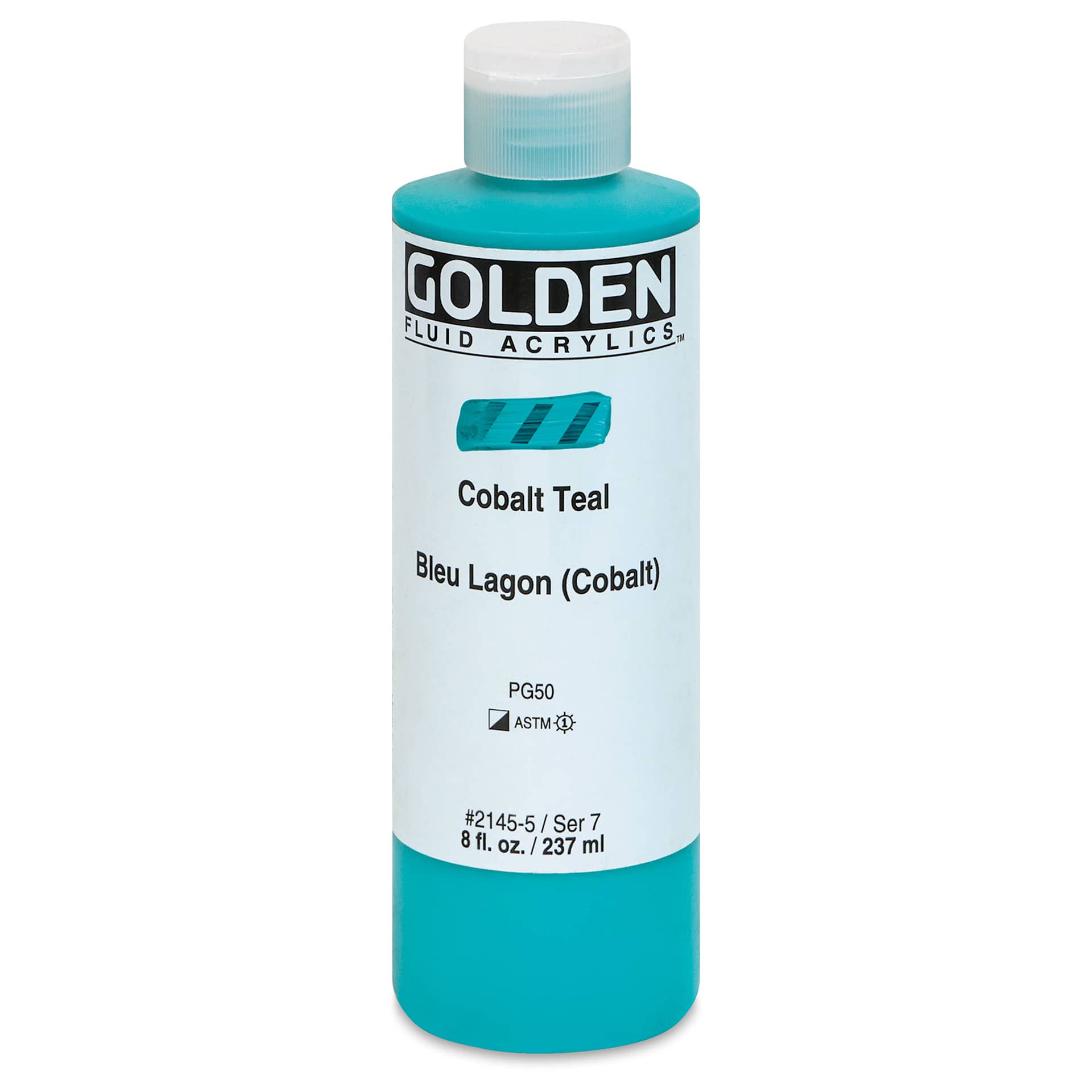 Golden Fluid Acrylics - Cobalt Teal, 8 oz bottle