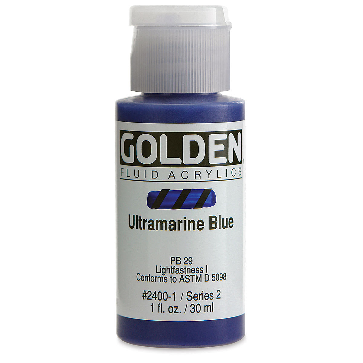 Golden Fluid Acrylics - Ultramarine Blue, 1 oz bottle