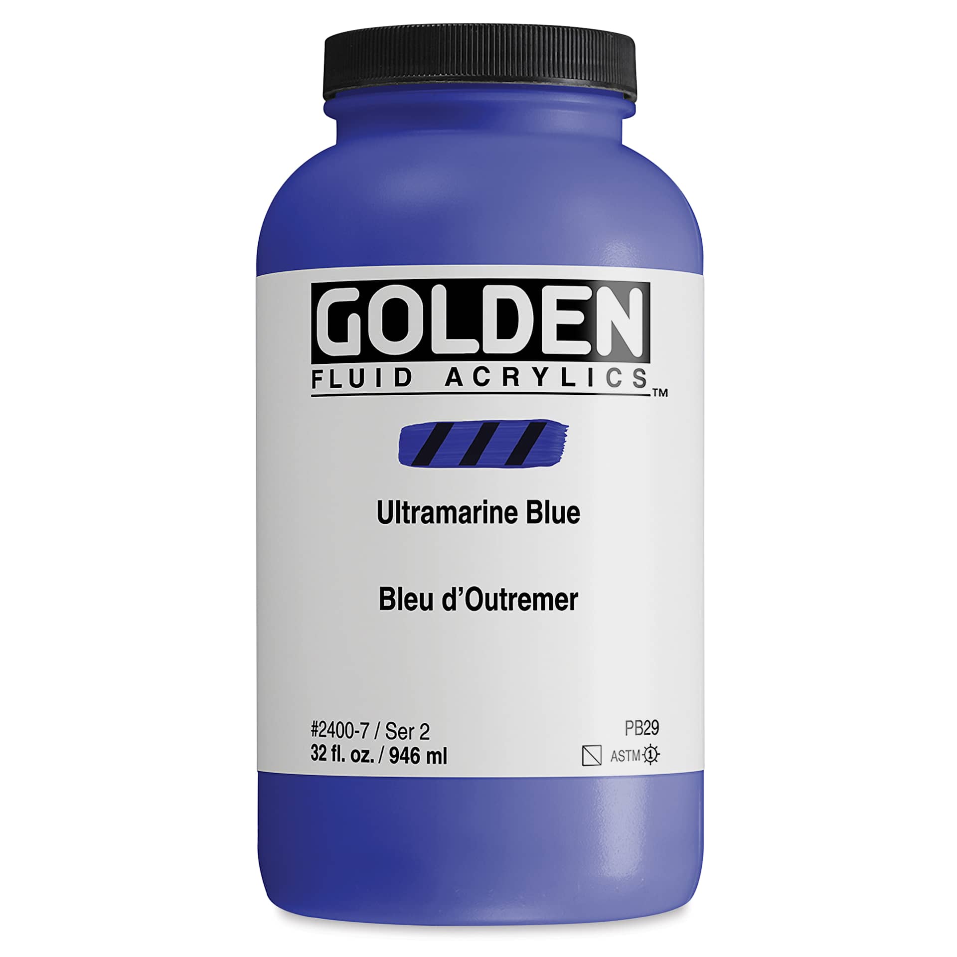 Golden Fluid Acrylic - Ultramarine Blue, 32 oz