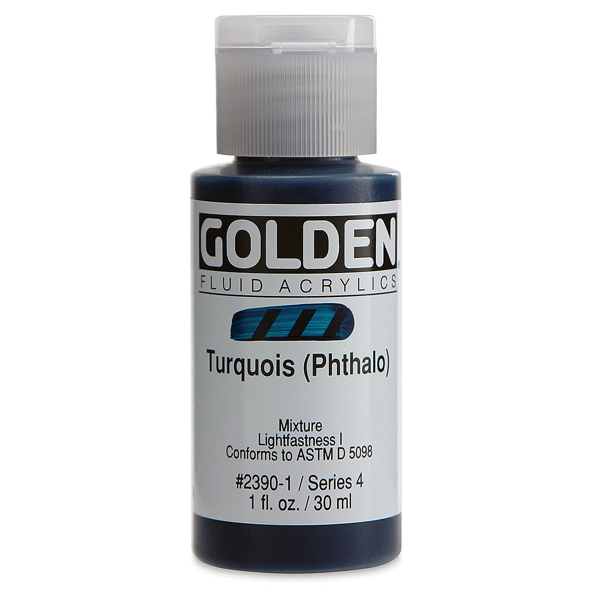 Golden Fluid Acrylics - Turquoise (Phthalo), 1 oz bottle