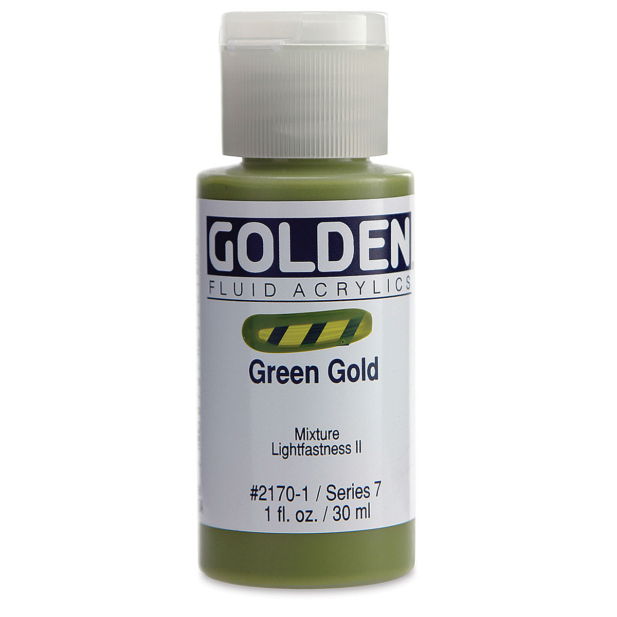 Golden Fluid Acrylics - Green Gold, 1 oz bottle