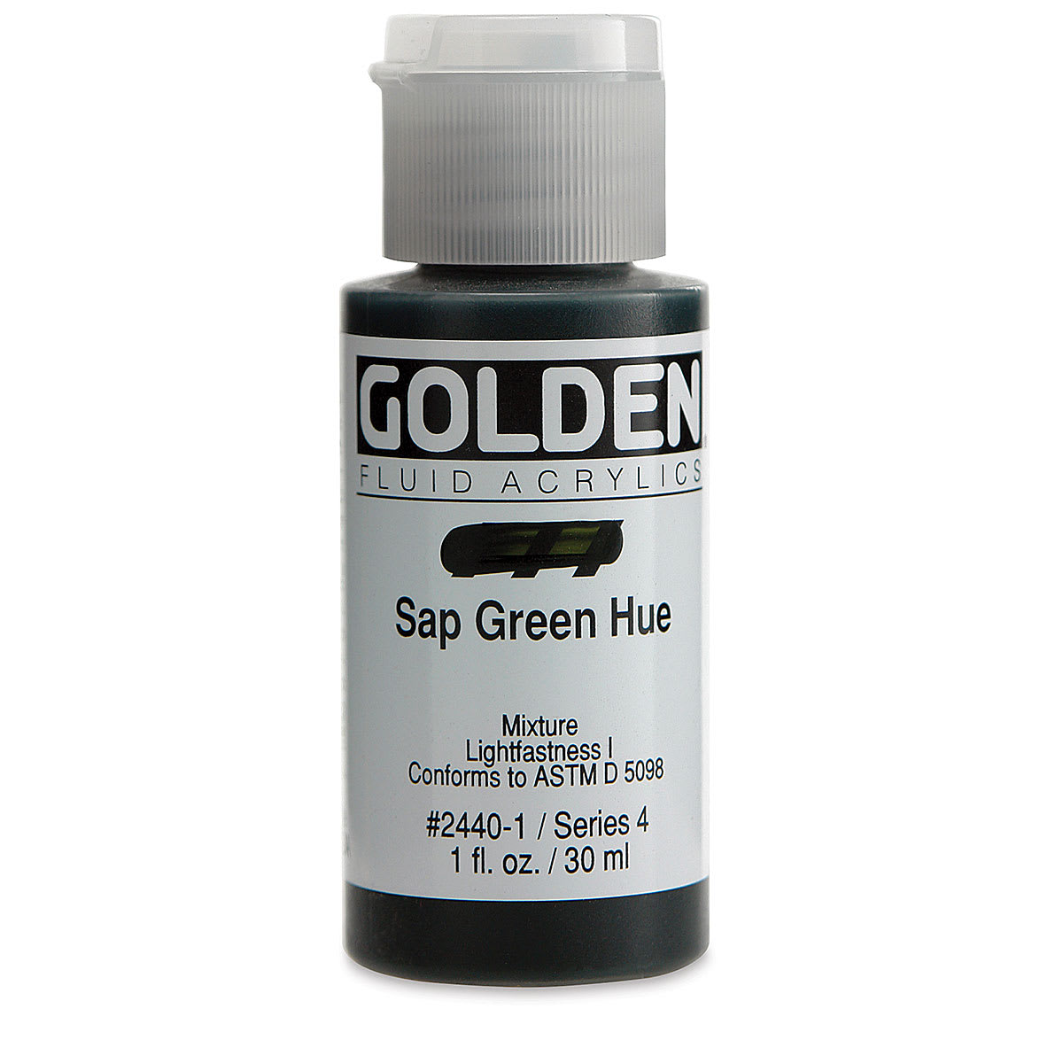 Golden Fluid Acrylics - Sap Green Historical Hue, 1 oz bottle