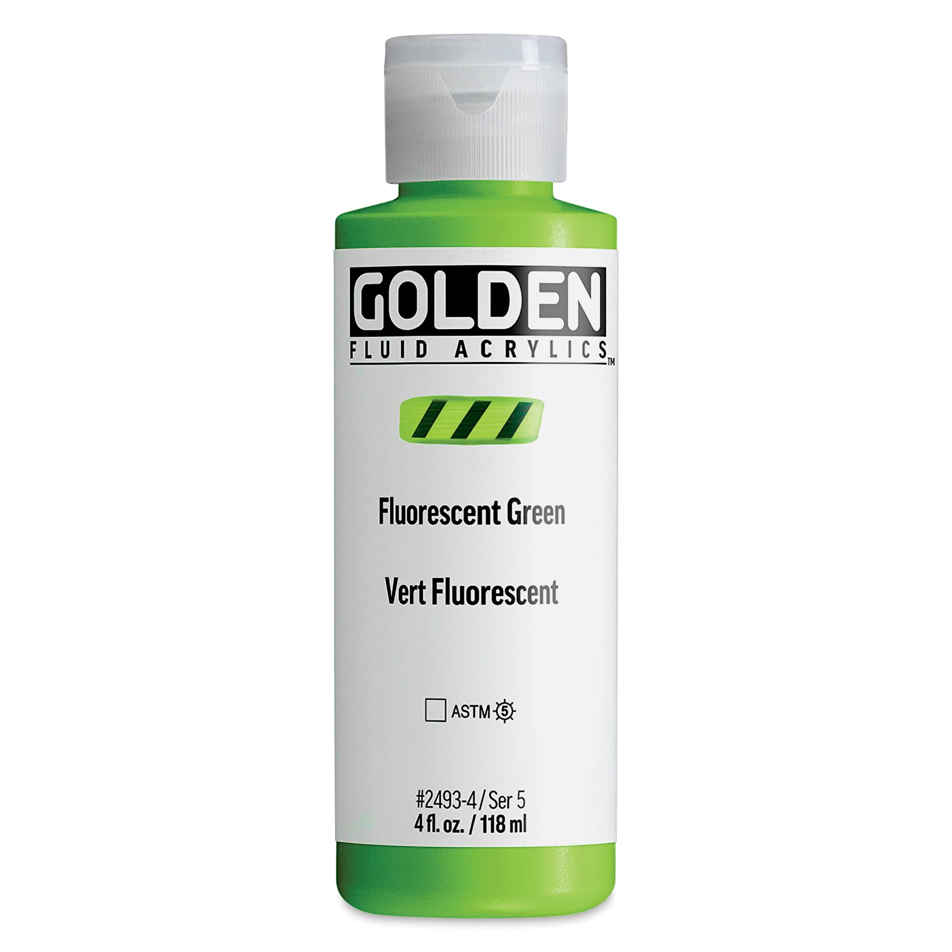 Golden Fluid Acrylic - Fluorescent Green, 4 oz bottle