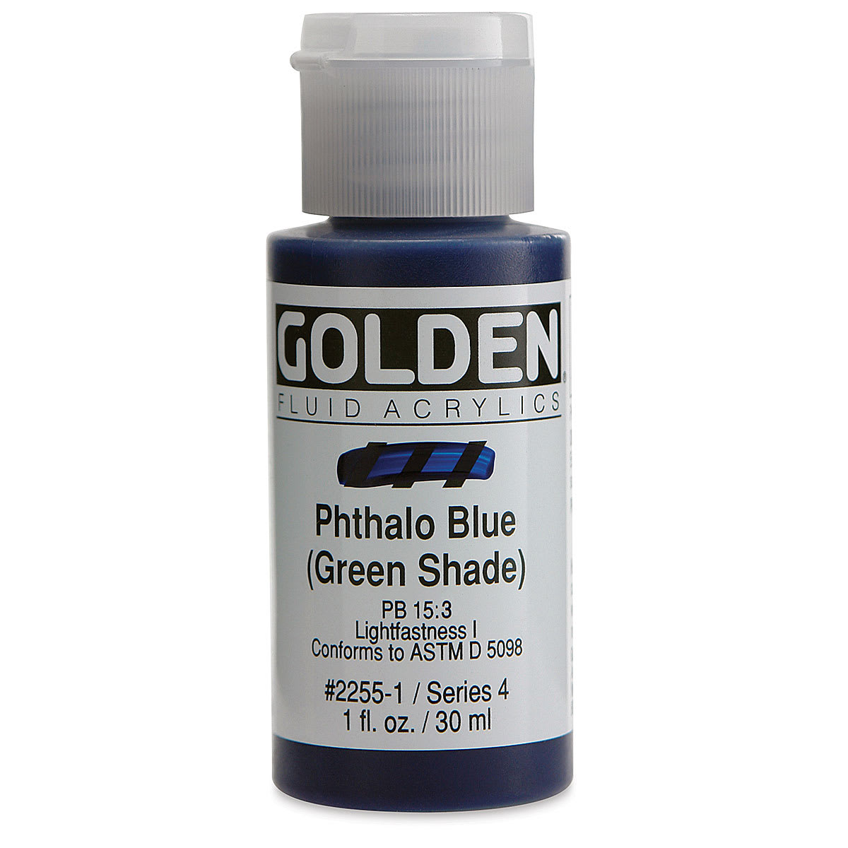 Golden Fluid Acrylics - Phthalo Blue (Green Shade), 1 oz bottle