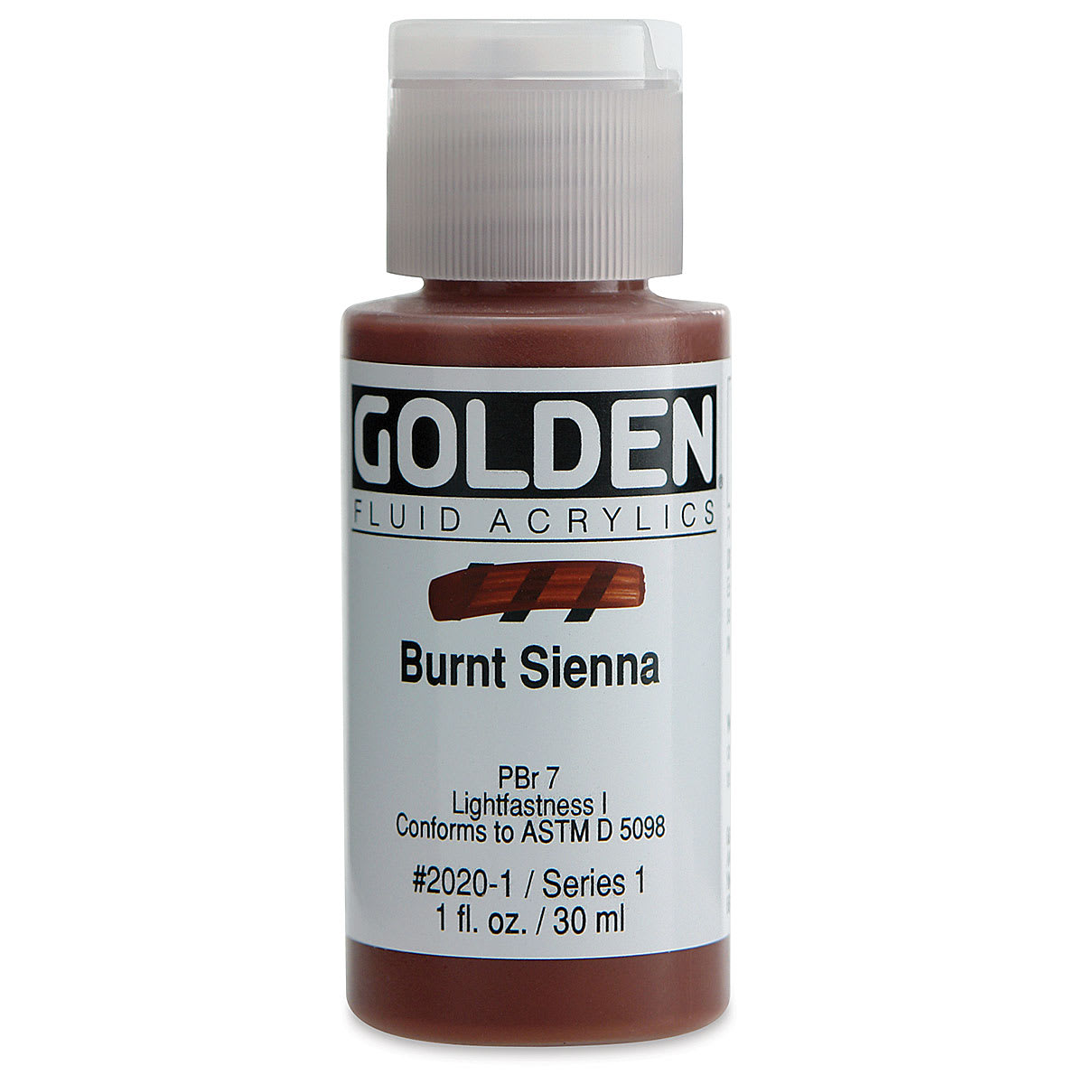 Golden Fluid Acrylics - Burnt Sienna, 1 oz bottle