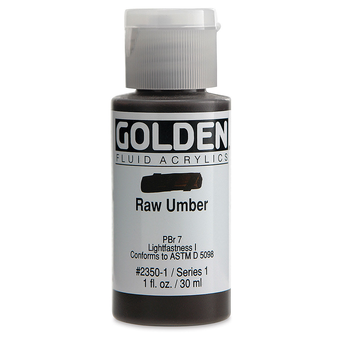 Golden Fluid Acrylics - Raw Umber, 1 oz bottle