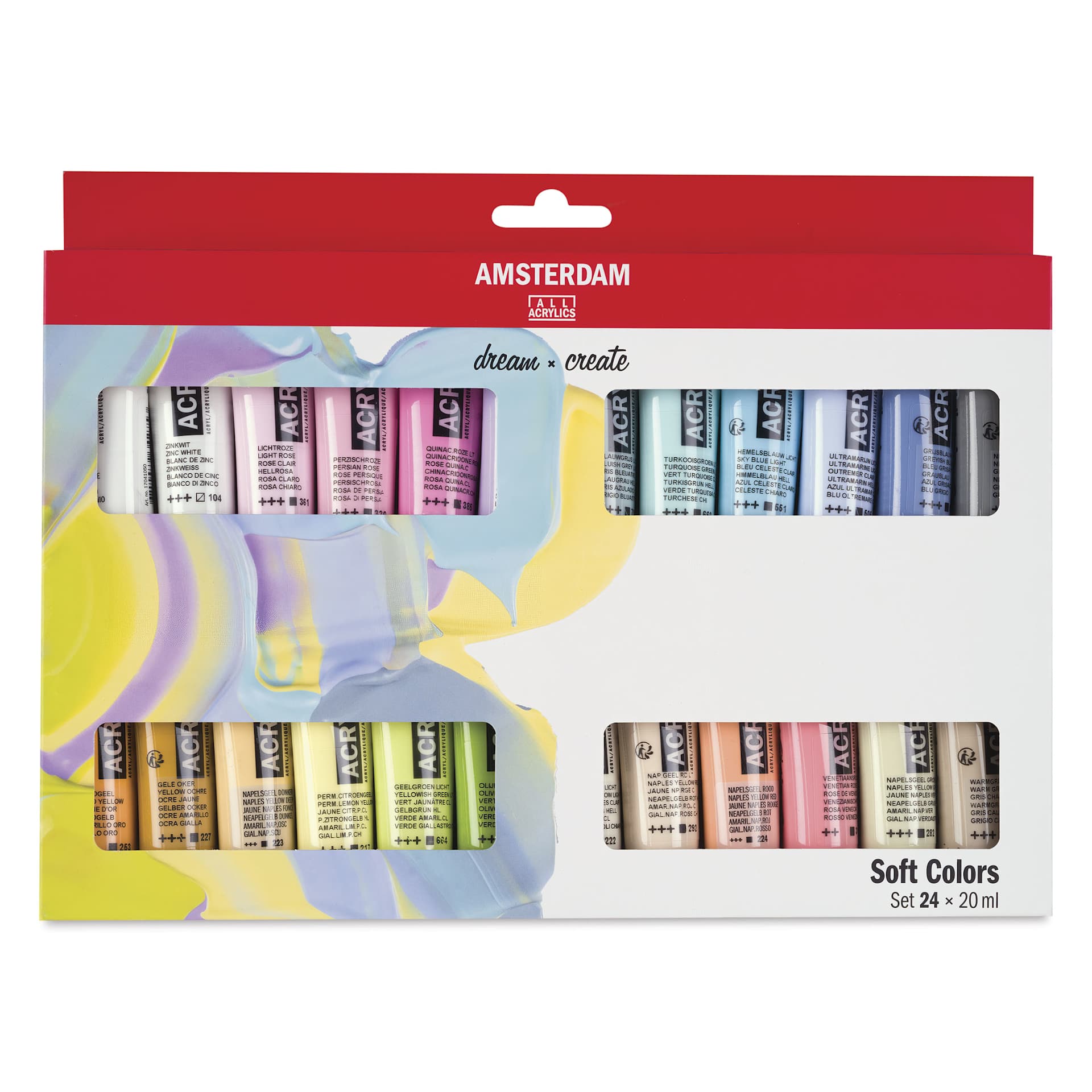 Amsterdam Standard Series Acrylic Paints - Set of 24, Pastel, 20 ml front of package