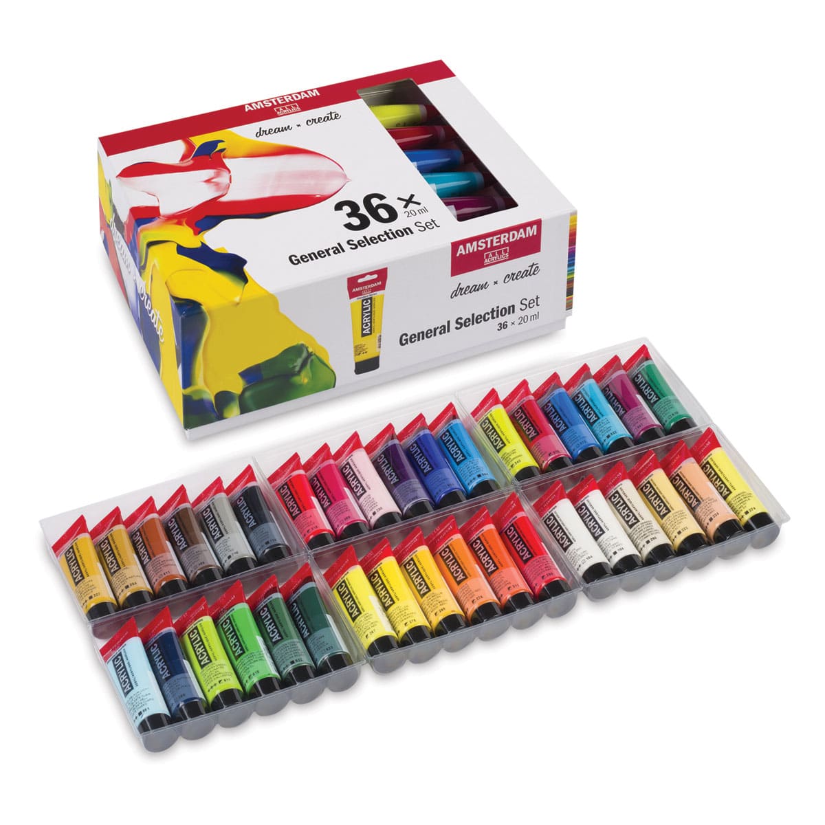 Amsterdam Standard Series Acrylics - General Selection, Set of 36, 20 ml Tubes