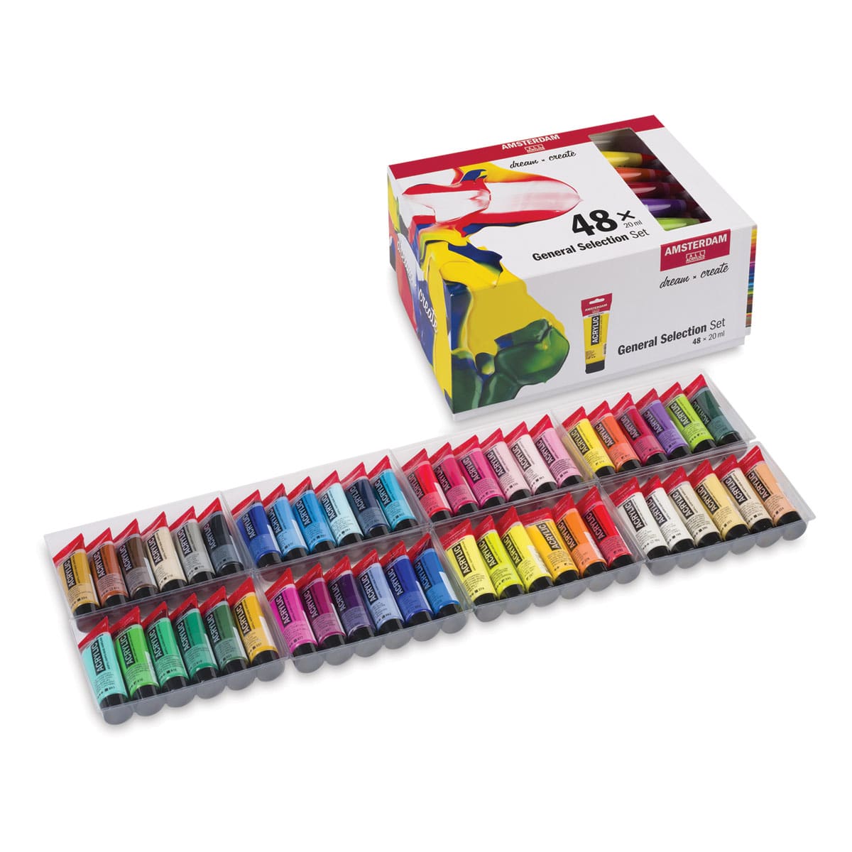 Amsterdam Standard Series Acrylics - General Selection, Set of 48, 20 ml Tubes