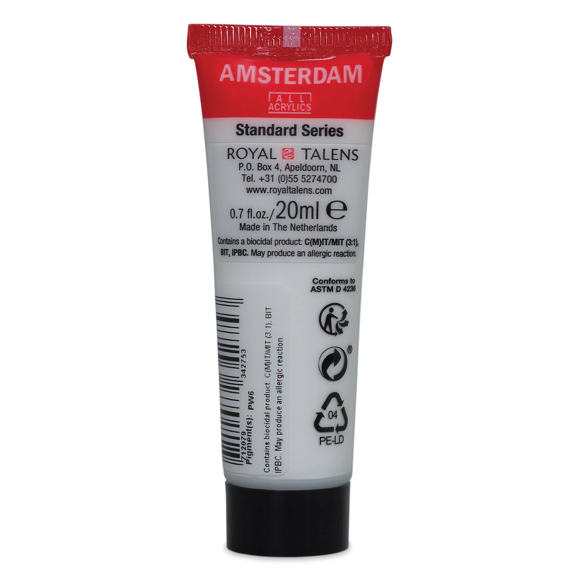 Amsterdam Standard Series Acrylic - Titanium White, 20 ml Tube back