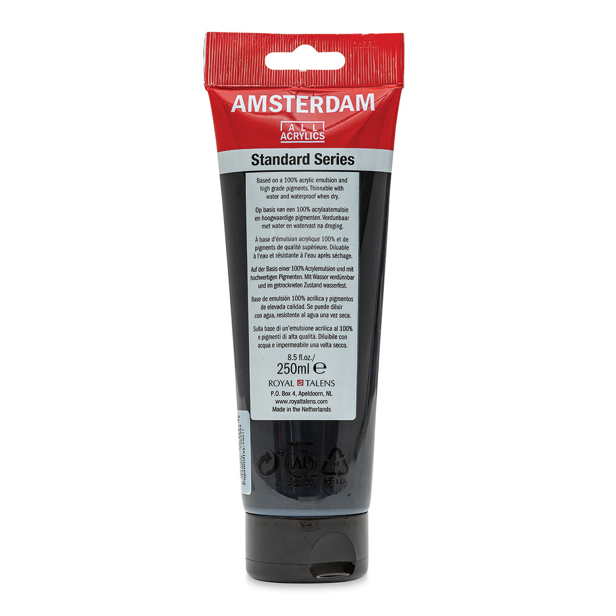 Amsterdam Standard Series Acrylic - Oxide Black, 250 ml Tube back
