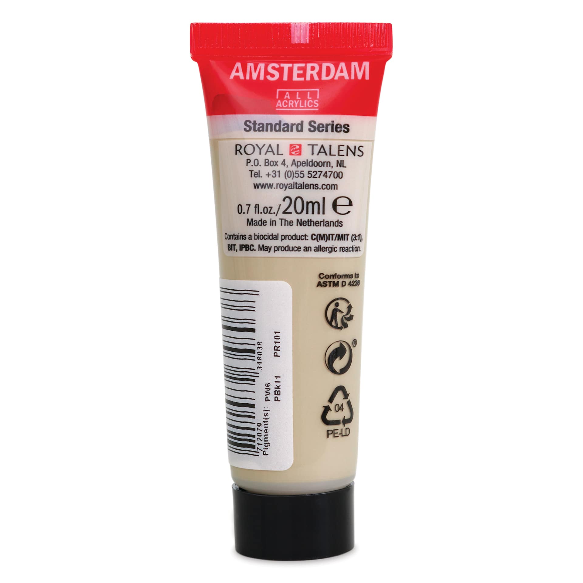 Amsterdam Standard Series Acrylic - Warm Gray, 20 ml Tube back
