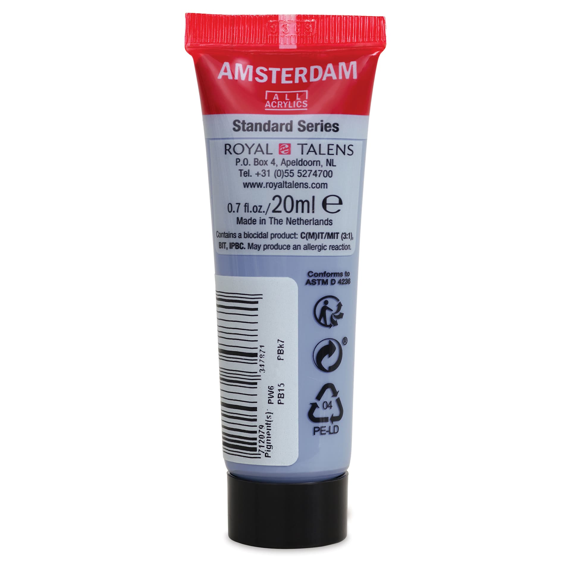 Amsterdam Standard Series Acrylic - Grayish Blue, 20 ml Tube back