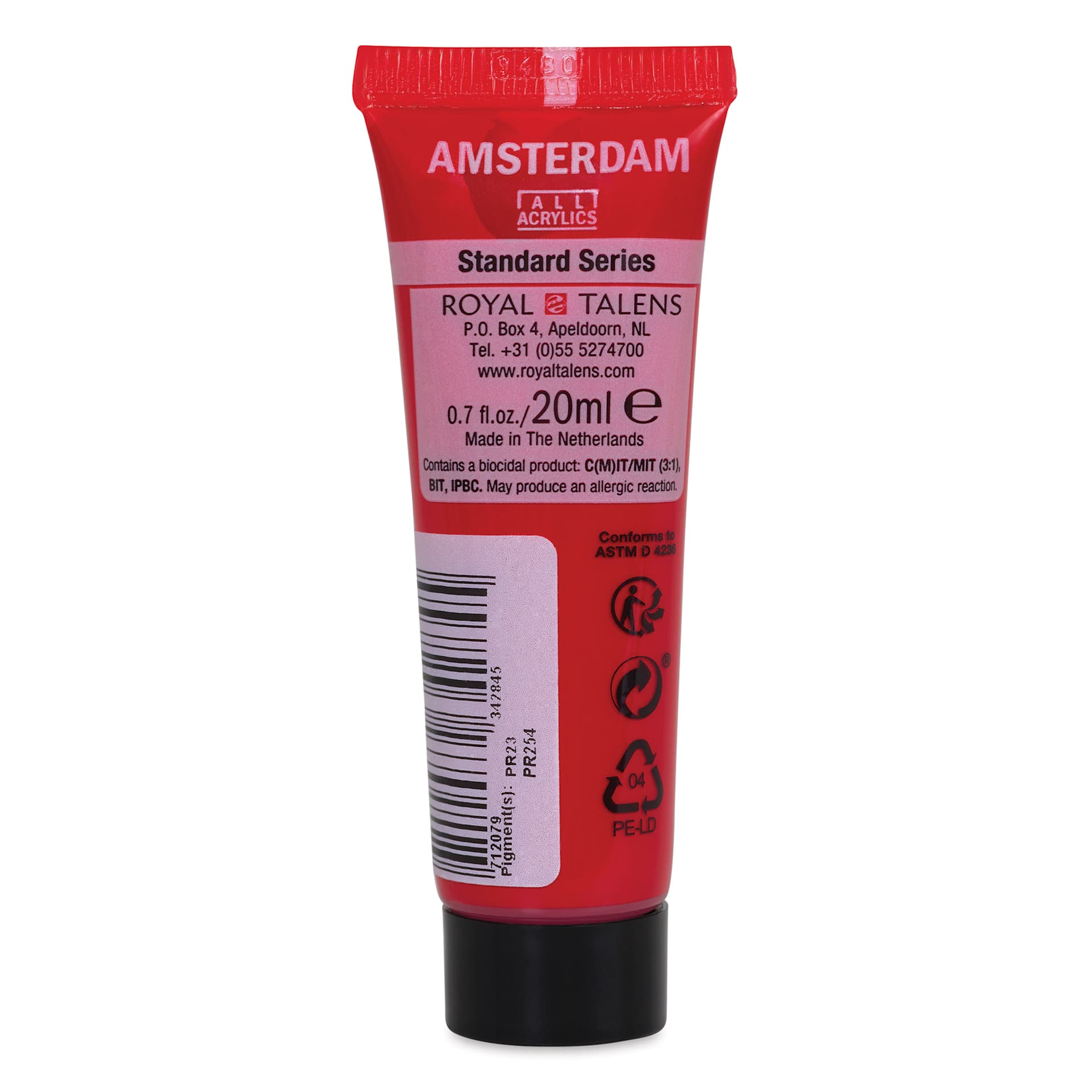 Amsterdam Standard Series Acrylic - Carmine, 20 ml Tube back