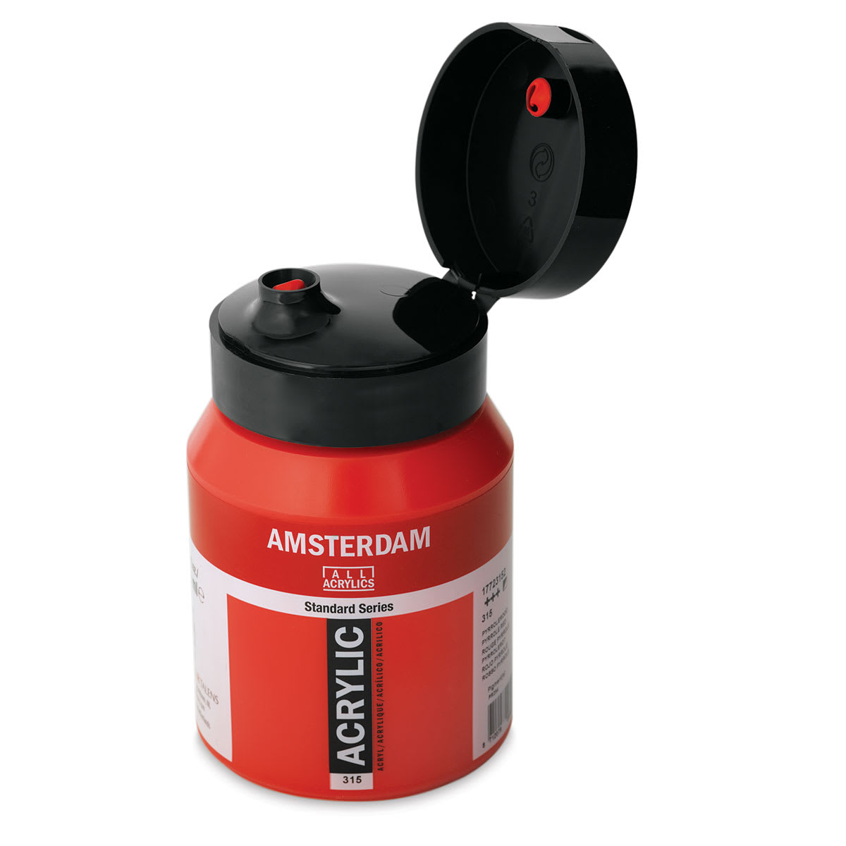 Amsterdam Standard Series Acrylic - Pyrrole Red, 500 ml, Bottle open