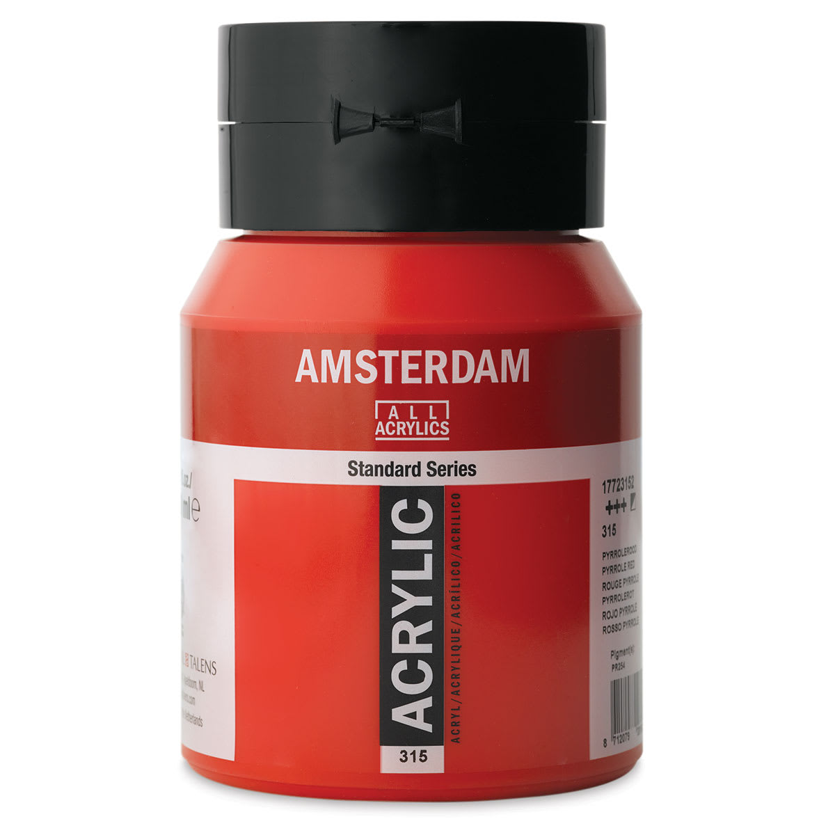 Amsterdam Standard Series Acrylic - Pyrrole Red, 500 ml, Bottle
