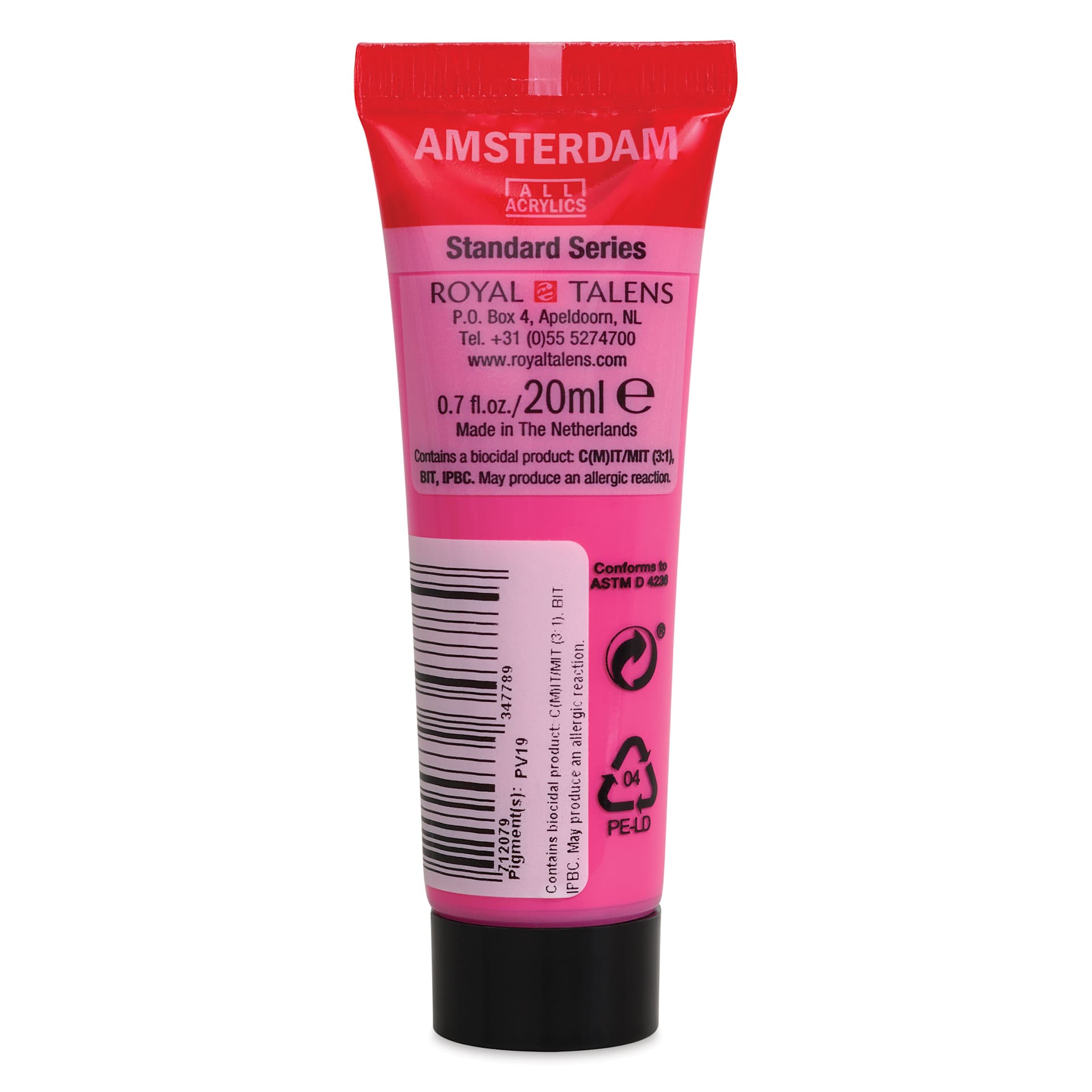 Amsterdam Standard Series Acrylic - Quinacridone Rose, 20 ml Tube back