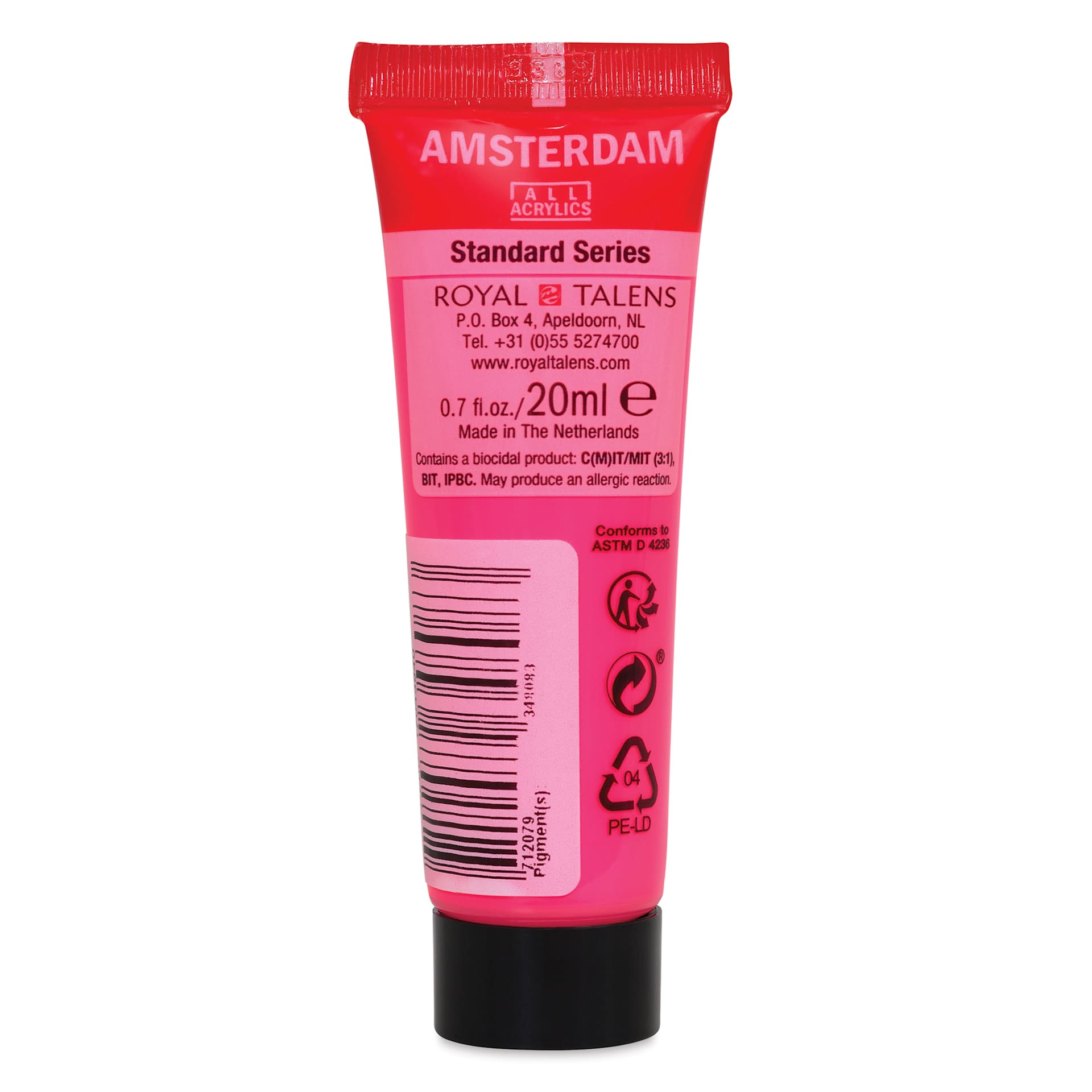 Amsterdam Standard Series Acrylic - Reflex Rose, 20 ml Tube back