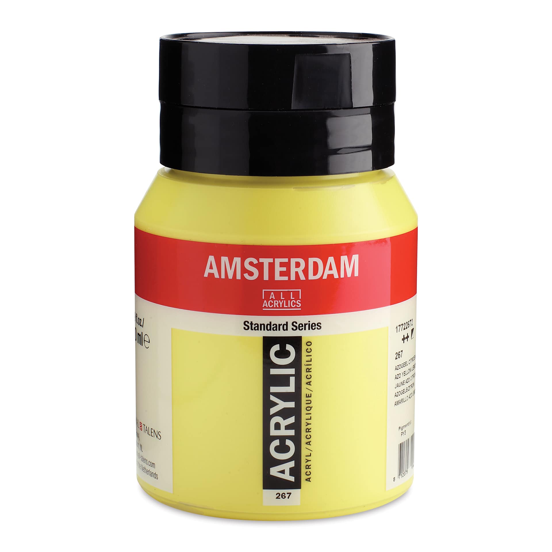 Amsterdam Standard Series Acrylic - Azo Yellow Lemon, 500 ml bottle