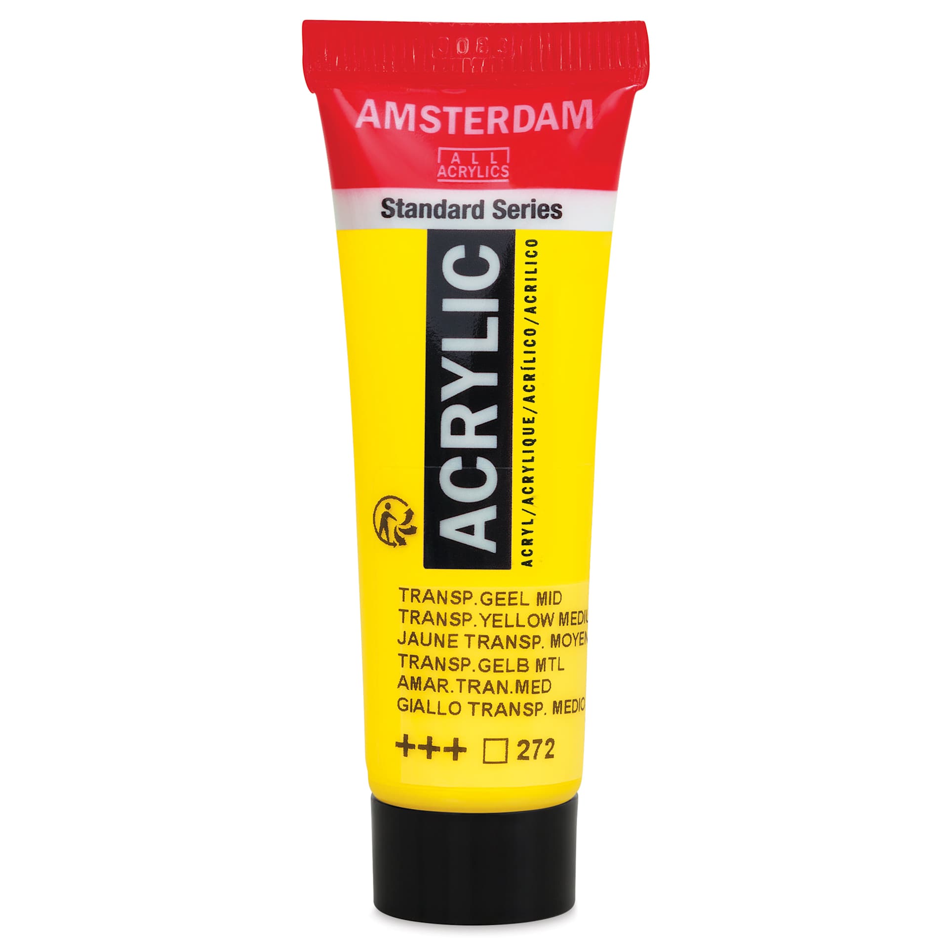 Amsterdam Standard Series Acrylic - Transparent Yellow Medium, 20 ml Tube
