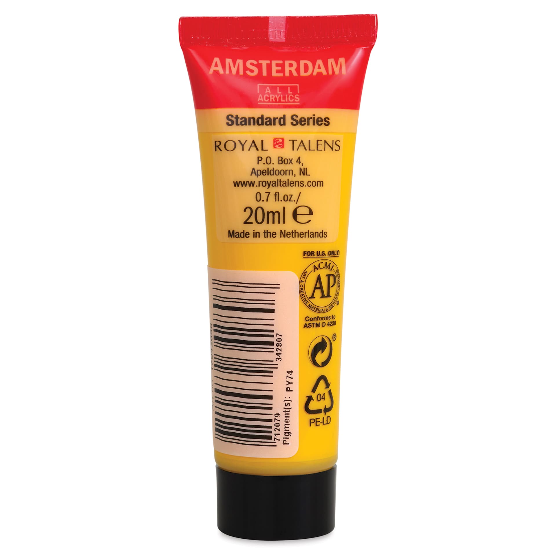 Amsterdam Standard Series Acrylic - Azo Yellow Medium, 20 ml Tube back