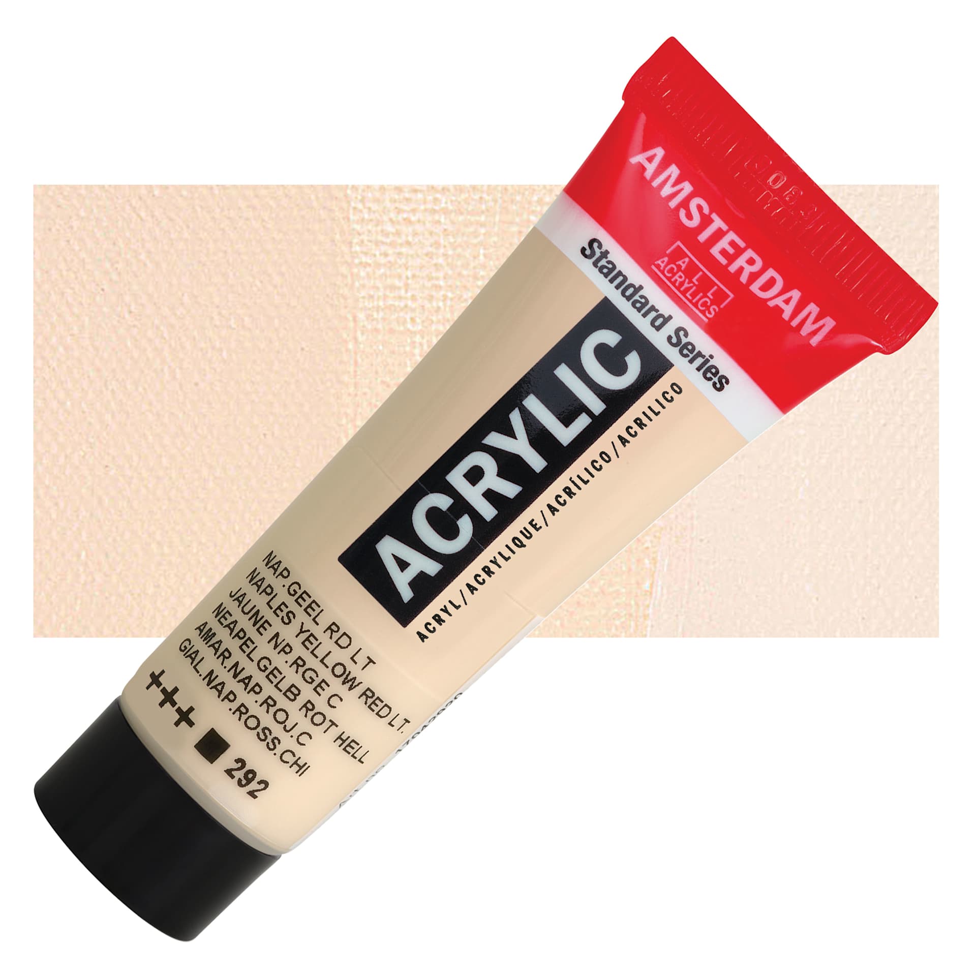 Amsterdam Standard Series Acrylic - Naples Yellow Red Light, 20 ml Tube and swatch