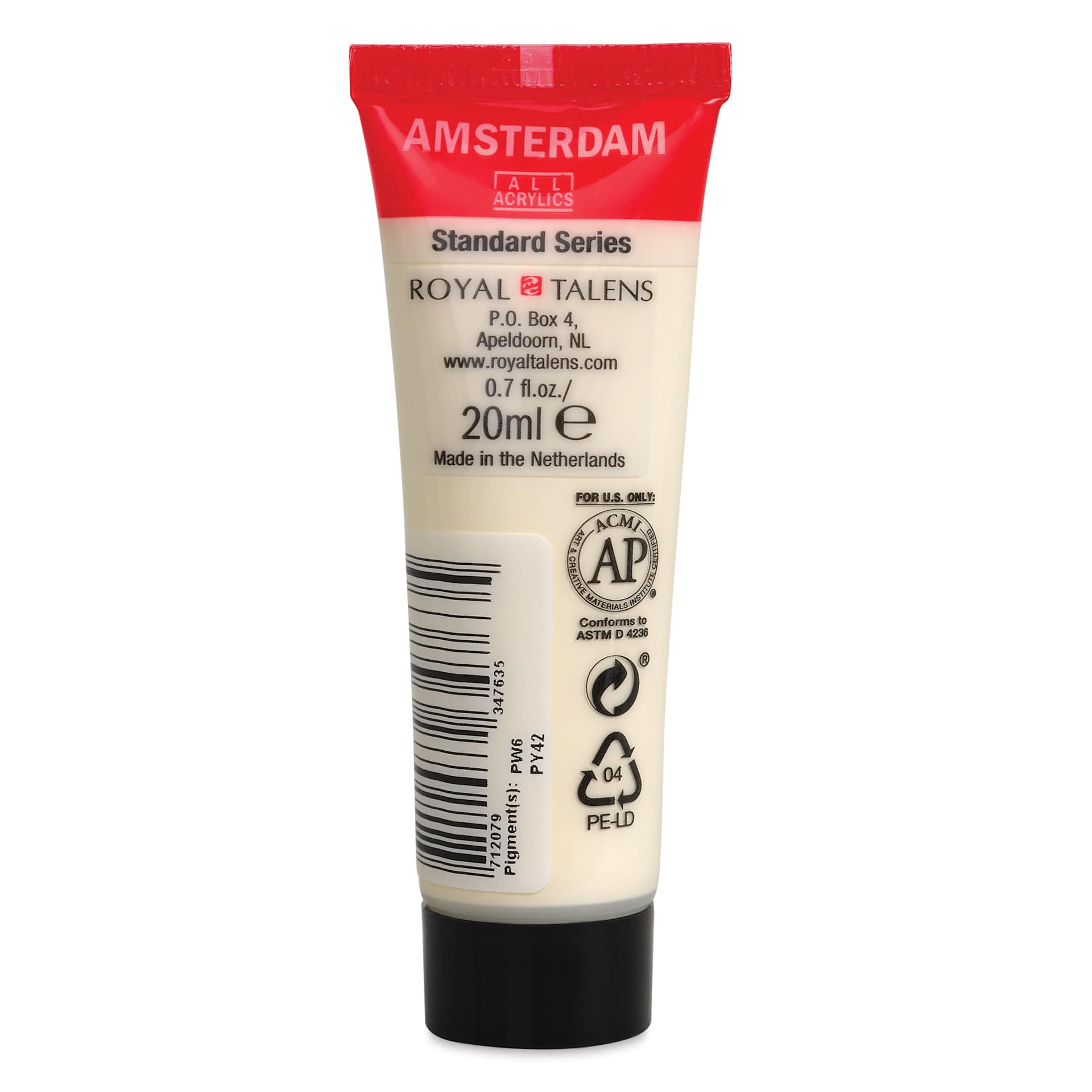 Amsterdam Standard Series Acrylic - Naples Yellow Light, 20 ml Tube back