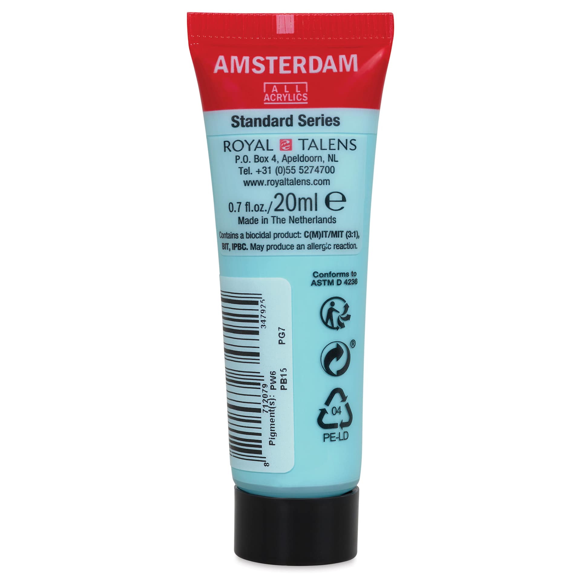 Amsterdam Standard Series Acrylic - Sky Blue Light, 20 ml Tube back