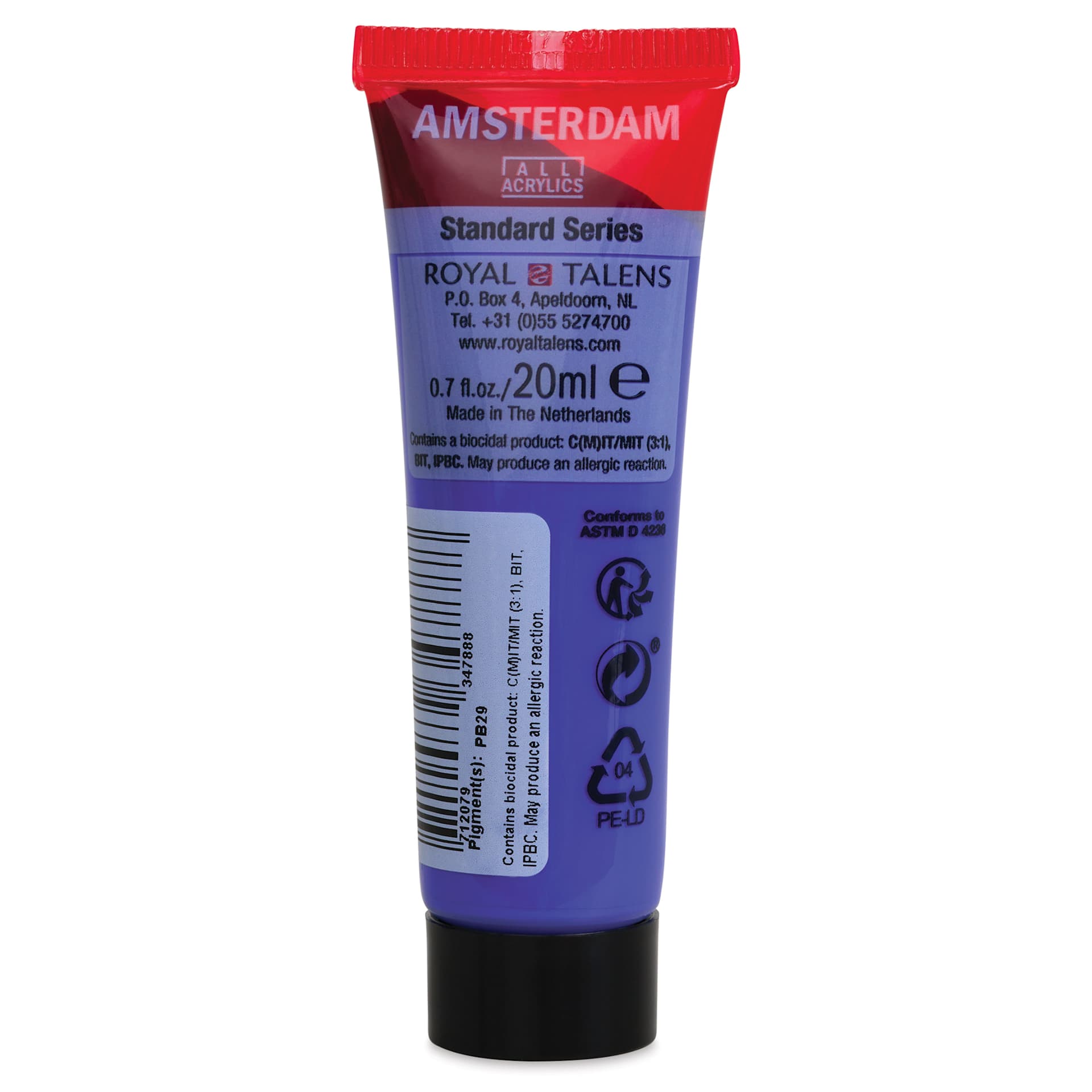 Amsterdam Standard Series Acrylic - Cobalt Blue Ultramarine, 20 ml Tube back