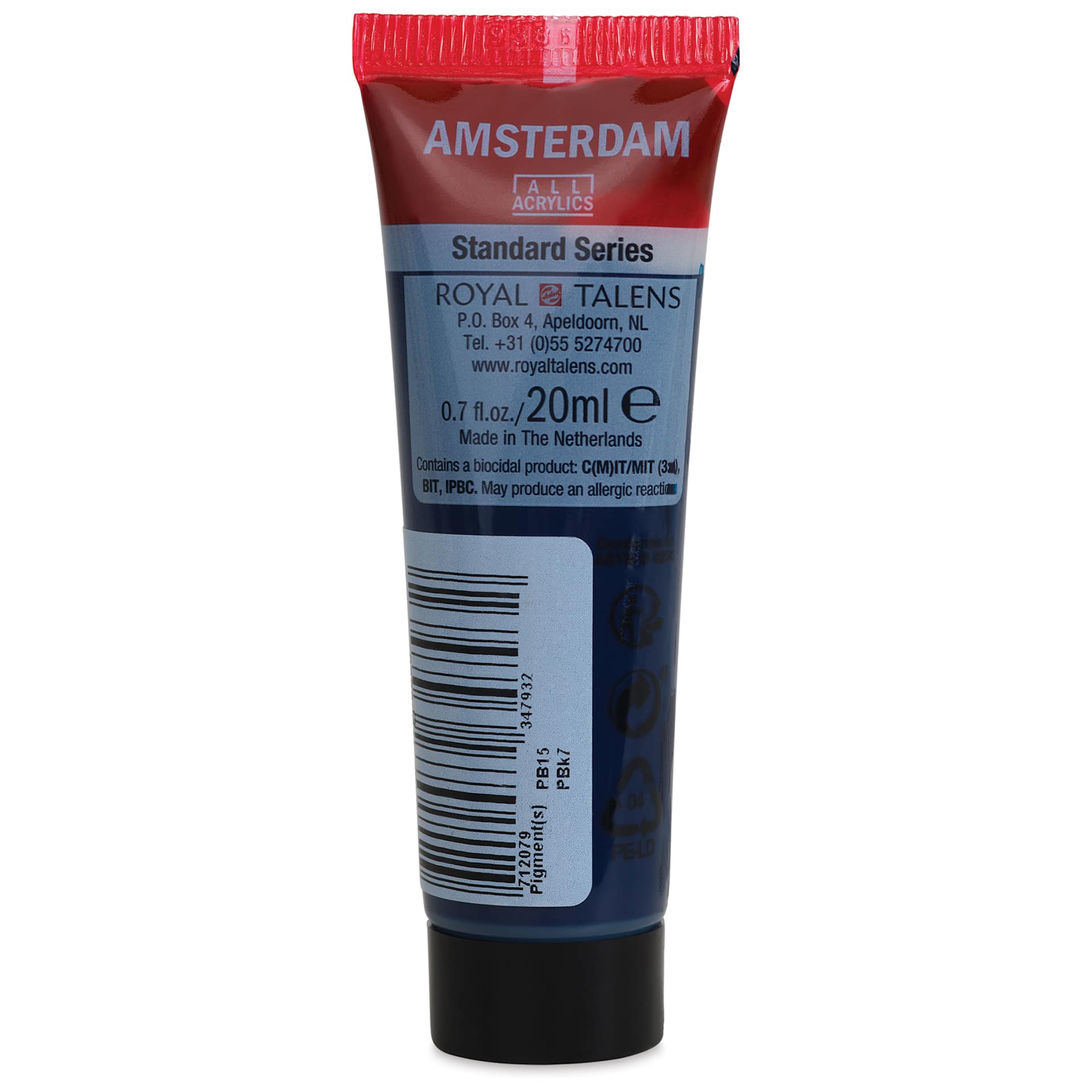 Amsterdam Standard Series Acrylic - Prussian Blue, 20 ml Tube back