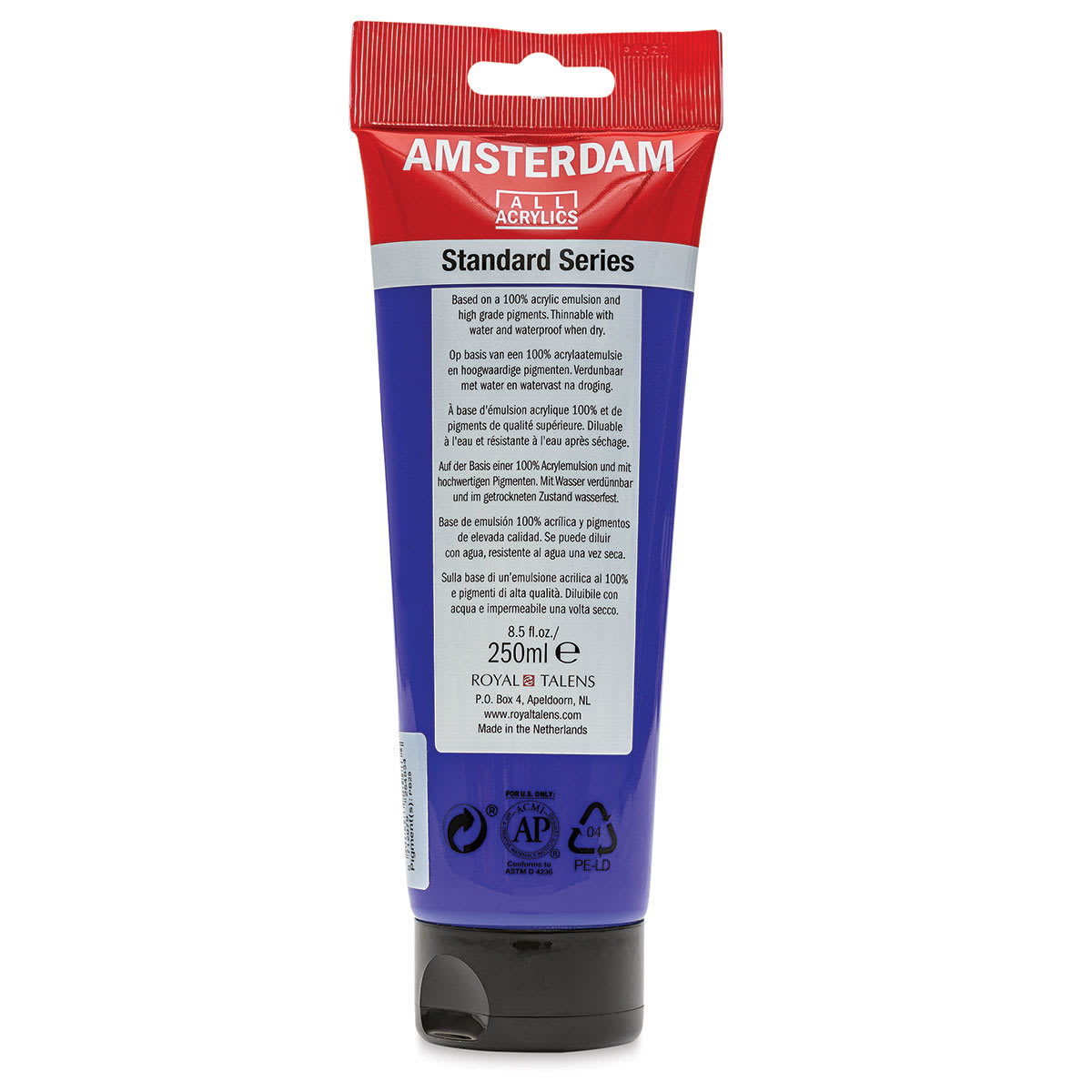 Amsterdam Standard Series Acrylic - Ultramarine, 250 ml Tube back