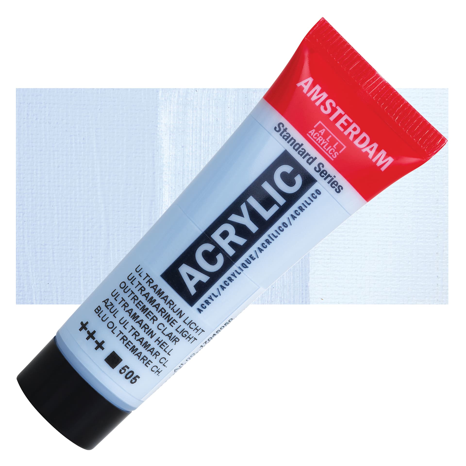 Amsterdam Standard Series Acrylic - Ultramarine Light, 20 ml Tube and swatch