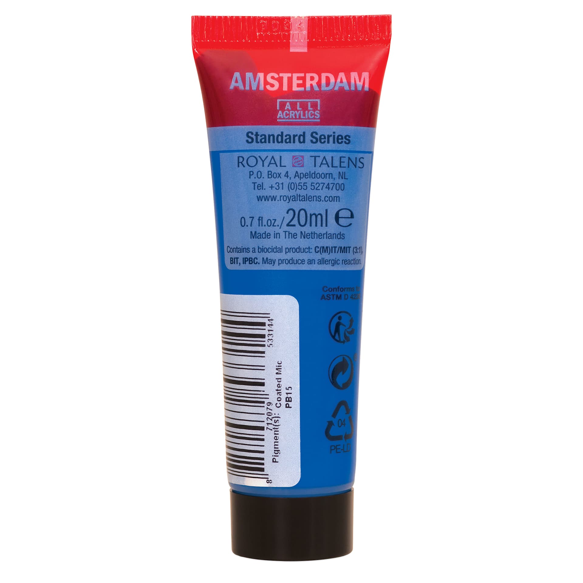 Amsterdam Standard Series Acrylic - Metallic Blue, 20 ml Tube back