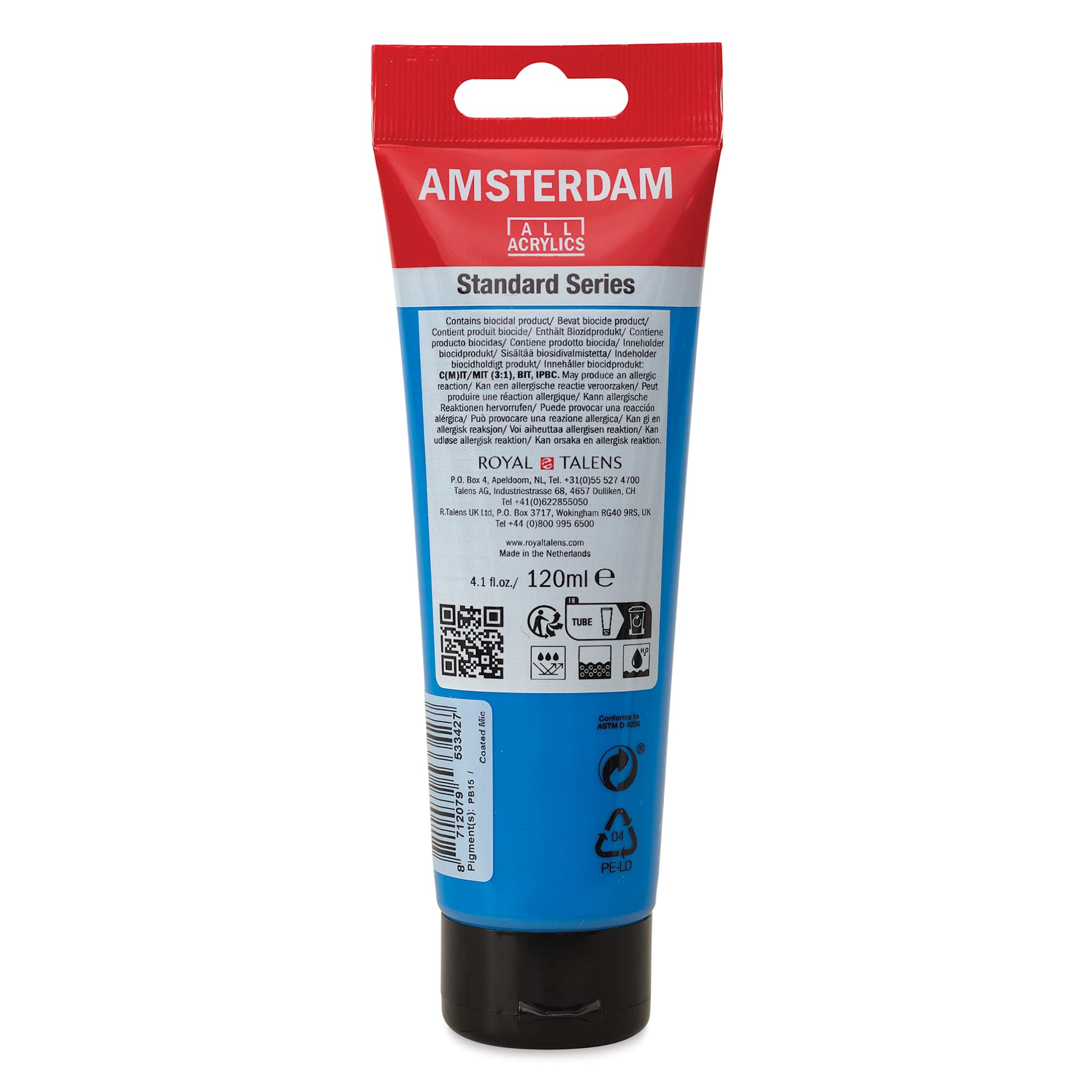 Amsterdam - Metallic Blue, 120 ml tube, back