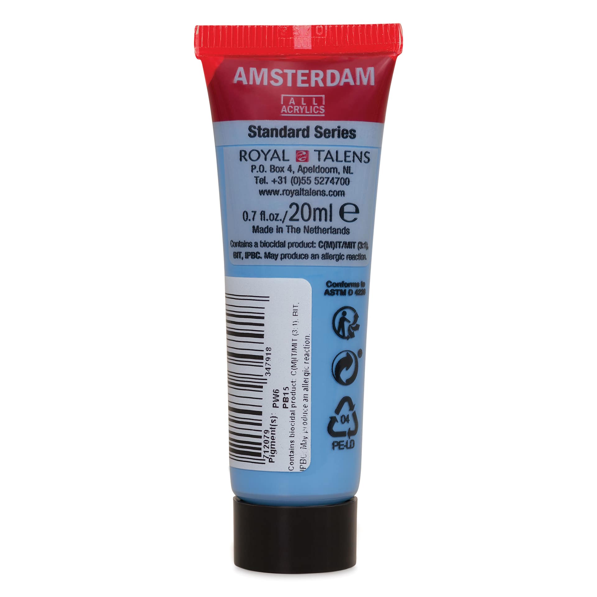 Amsterdam Standard Series Acrylic - King's Blue, 20 ml Tube back