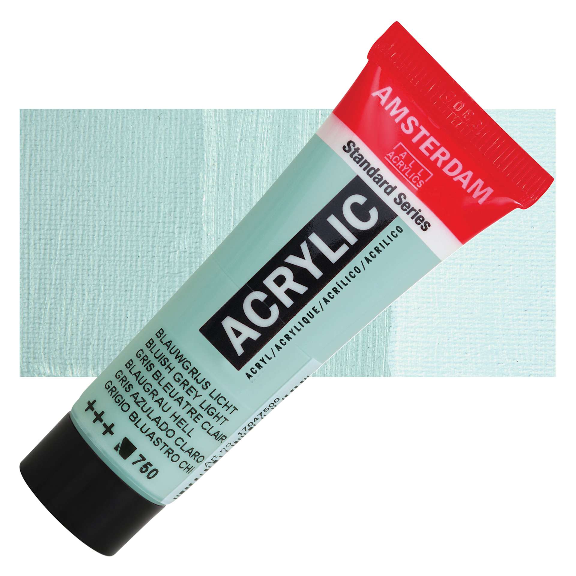 Amsterdam Standard Series Acrylic - Bluish Grey Light, 20 ml Tube and swatch