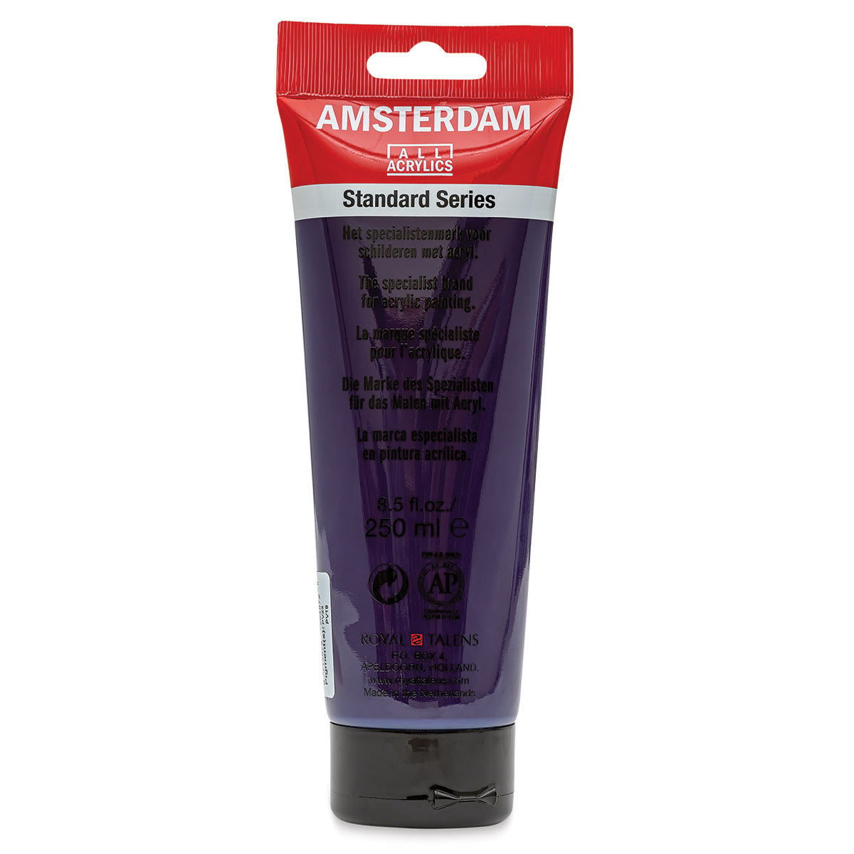 Amsterdam Standard Series Acrylic - Permanent Blue Violet, 250 ml Tube back