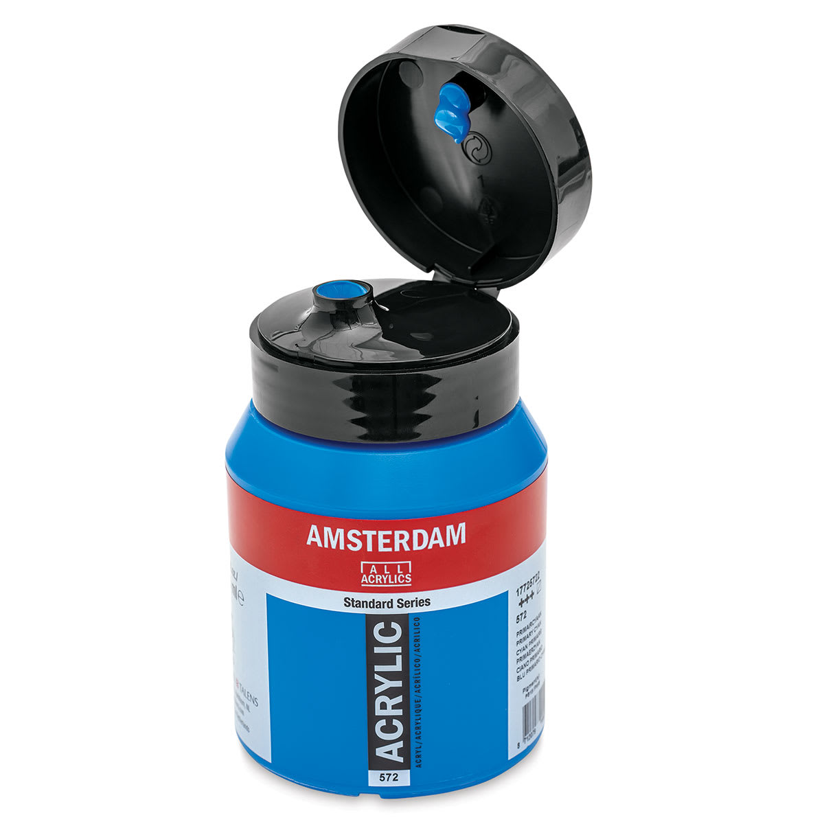 Amsterdam Standard Series Acrylic - Primary Cyan, 500 ml, Bottle (Lid open)