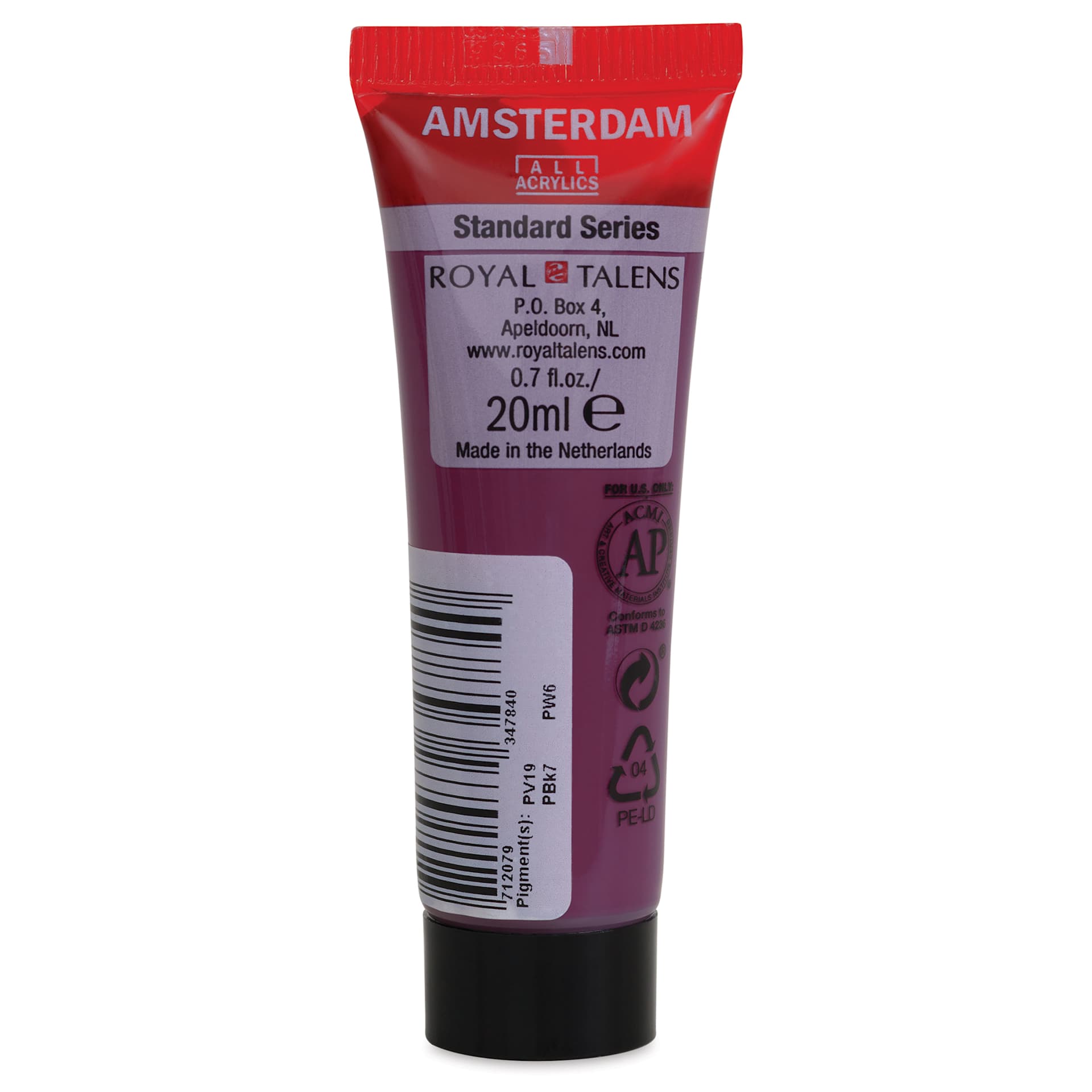 Amsterdam Standard Series Acrylic - Caput Mortuum Violet, 20 ml Tube back