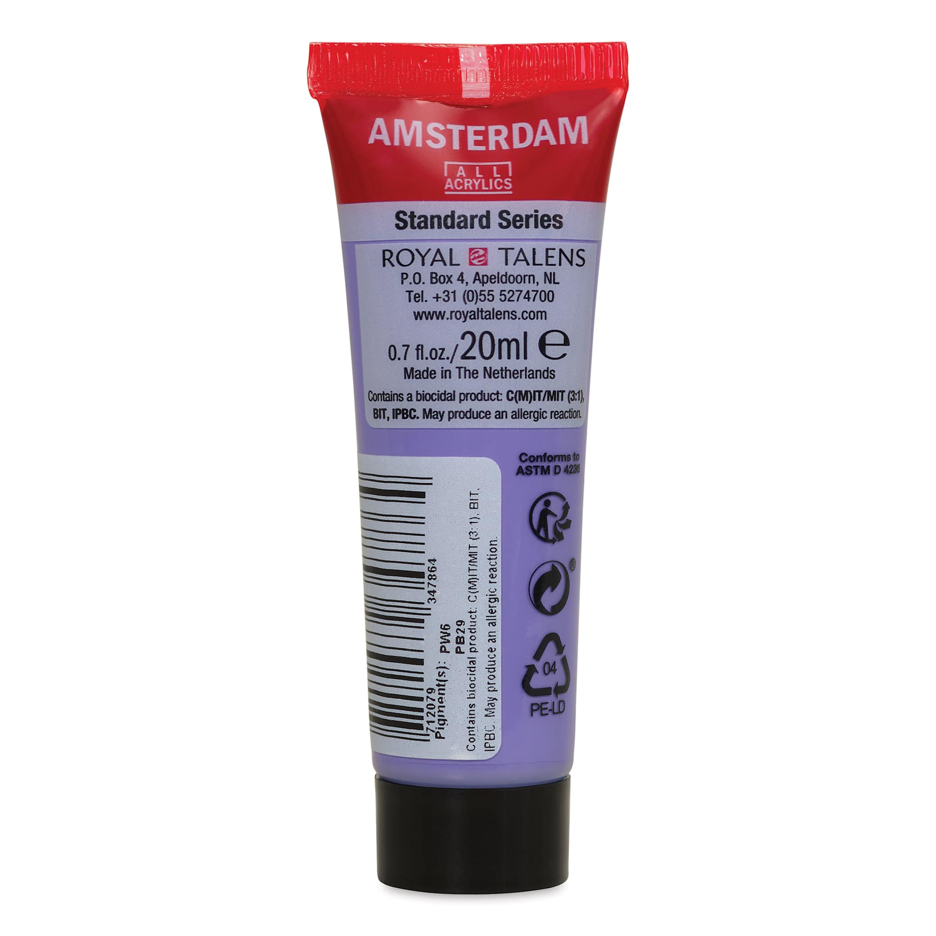 Amsterdam Standard Series Acrylic - Ultramarine Violet Light, 20 ml Tube back