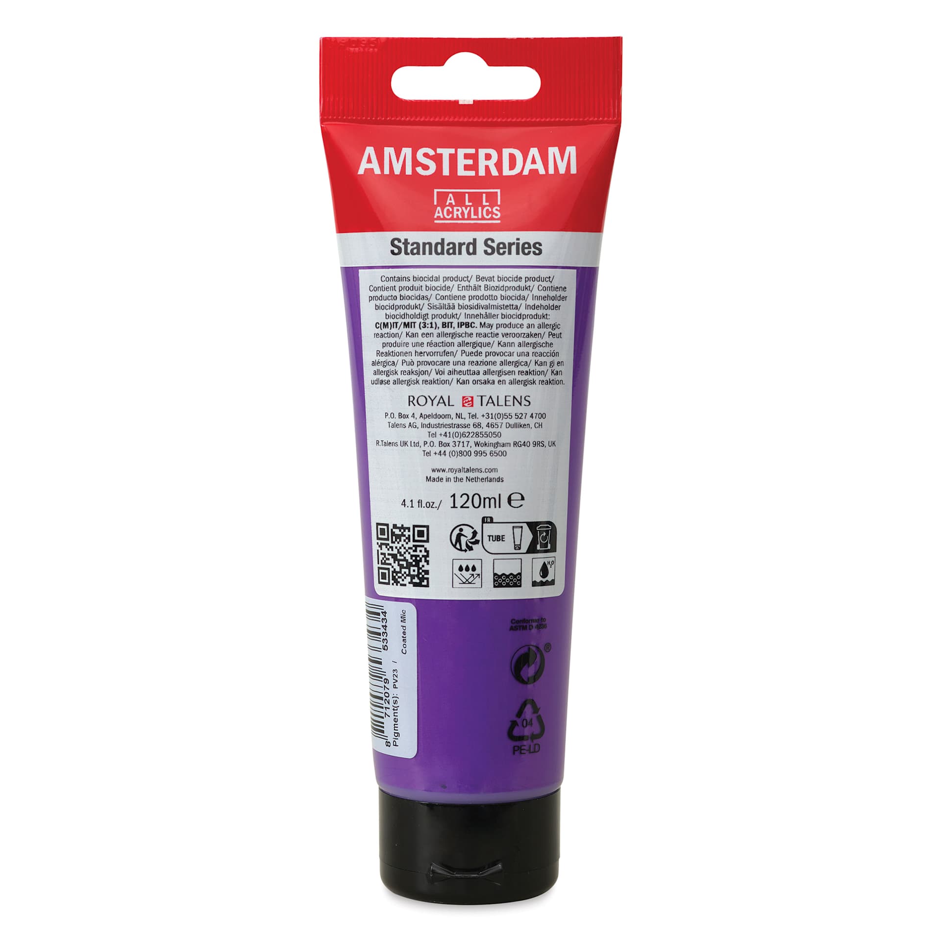Amsterdam - Metallic Violet, 120 ml tube, back