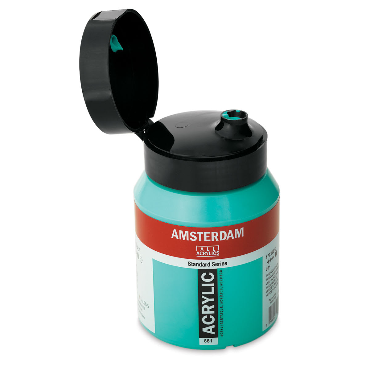 Amsterdam Standard Series Acrylic - Turquoise Green, 500 ml, Bottle open