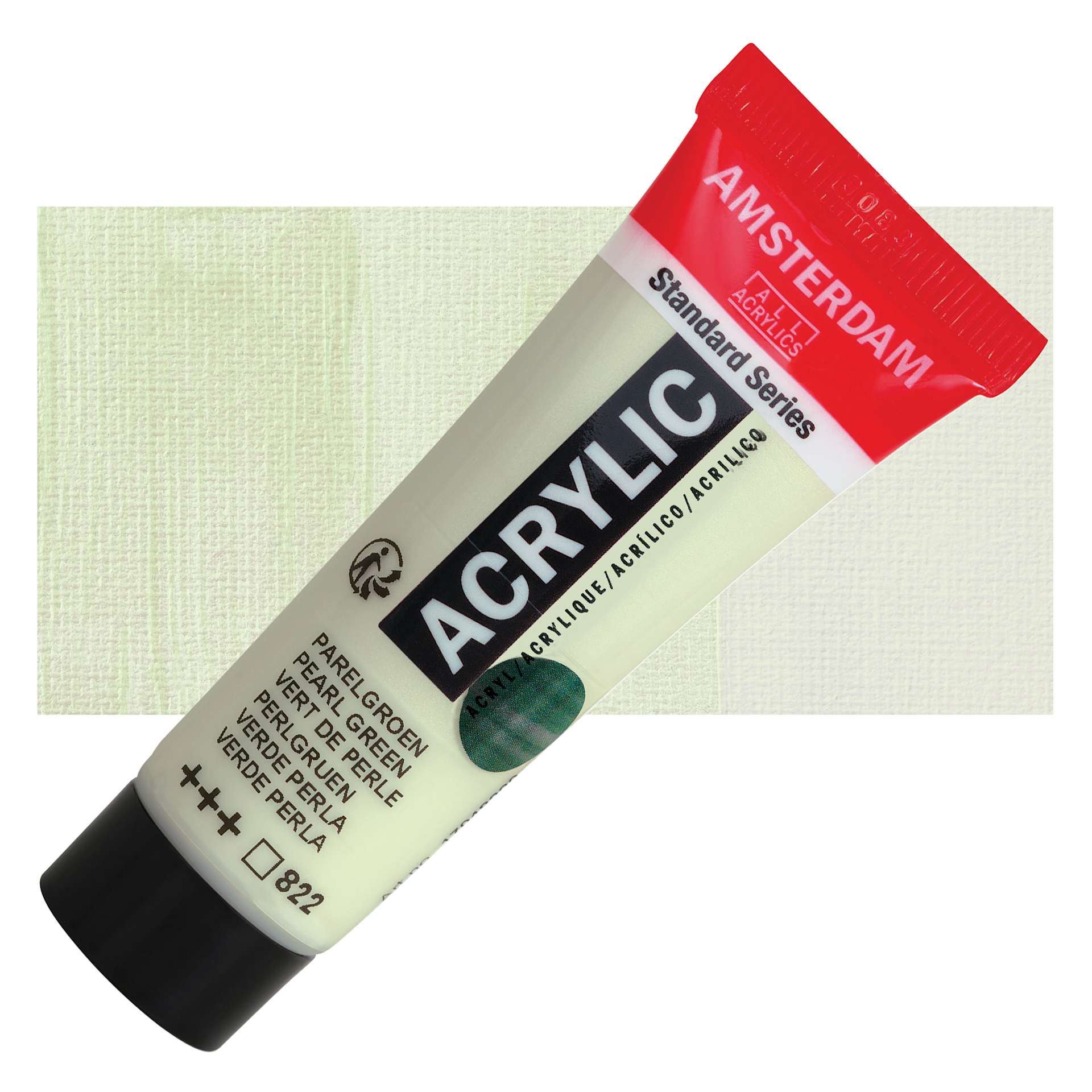 Amsterdam Standard Series Acrylic - Pearl Green, 20 ml Tube and swatch