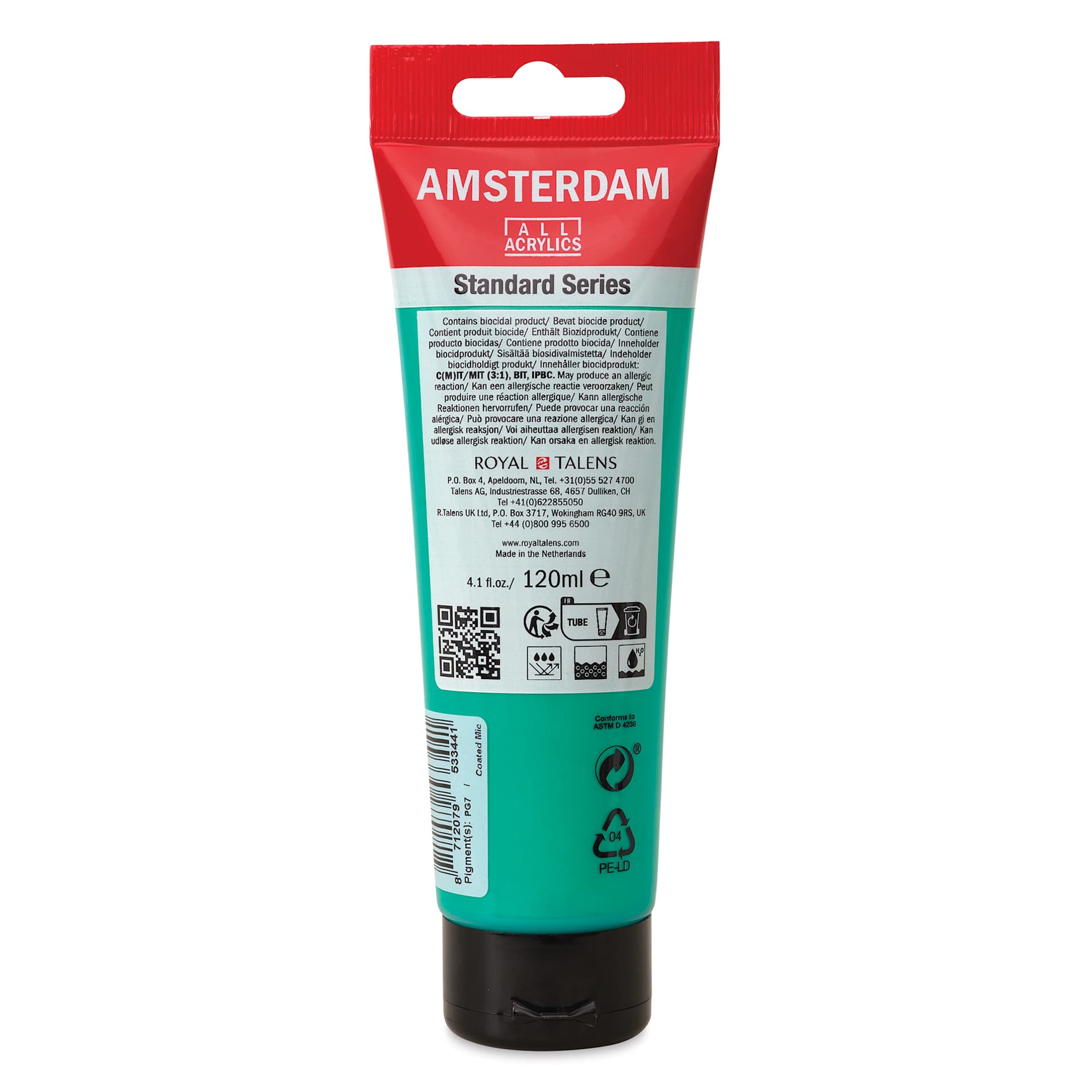 Amsterdam - Metallic Green, 120 ml tube, back