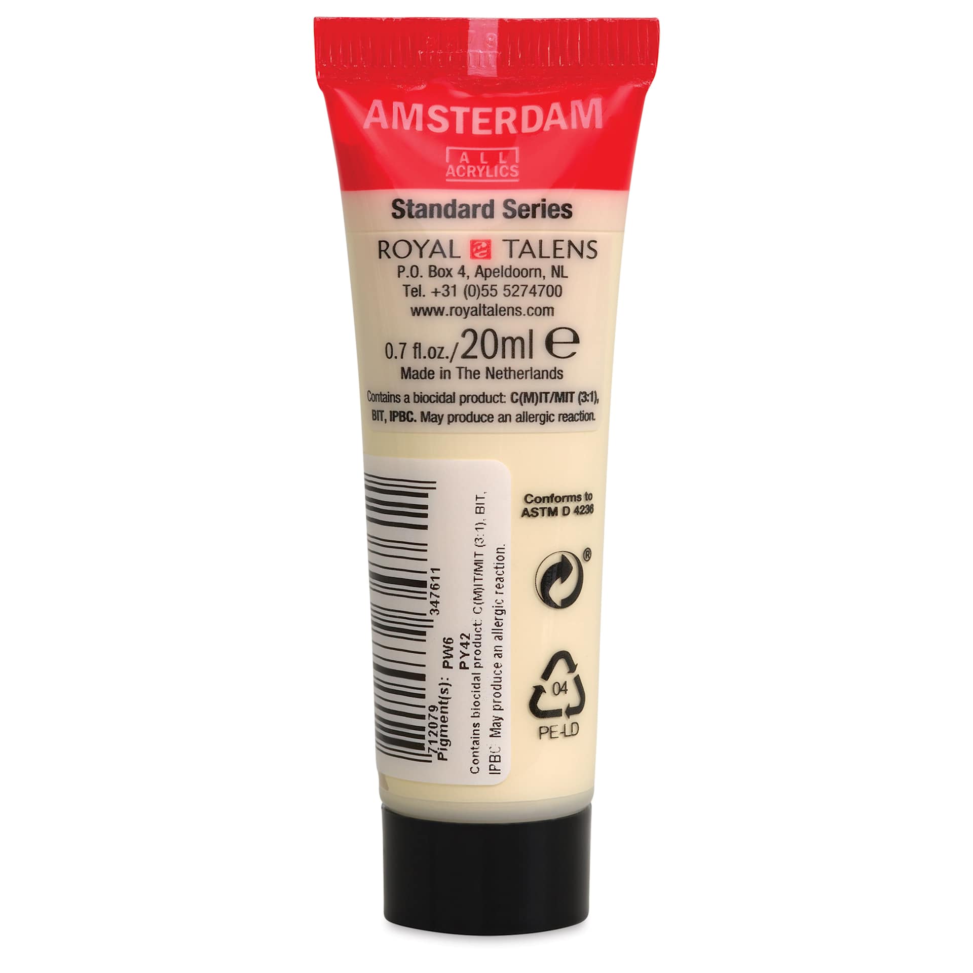 Amsterdam Standard Series Acrylic - Titanium Buff Light, 20 ml Tube back