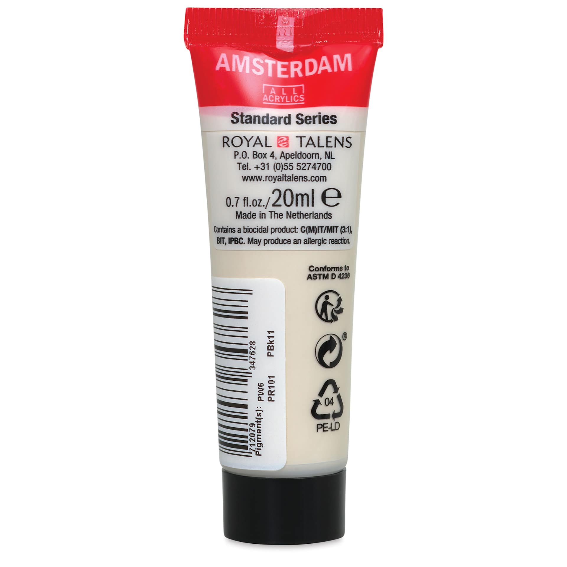 Amsterdam Standard Series Acrylic - Titanium Buff Deep, 20 ml Tube back