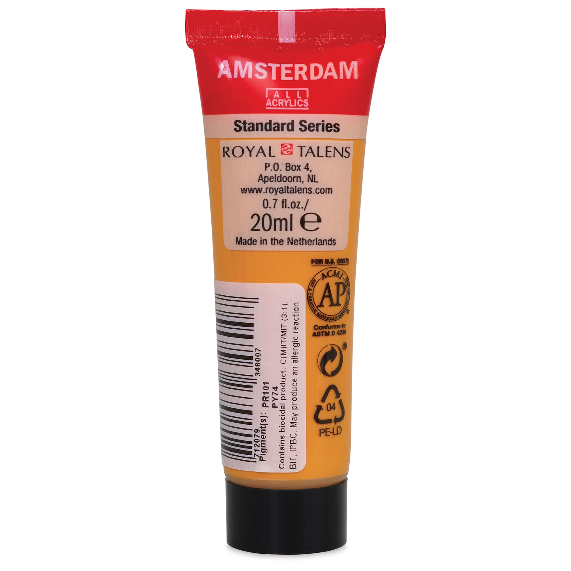 Amsterdam Standard Series Acrylic - Gold Ochre, 20 ml Tube back