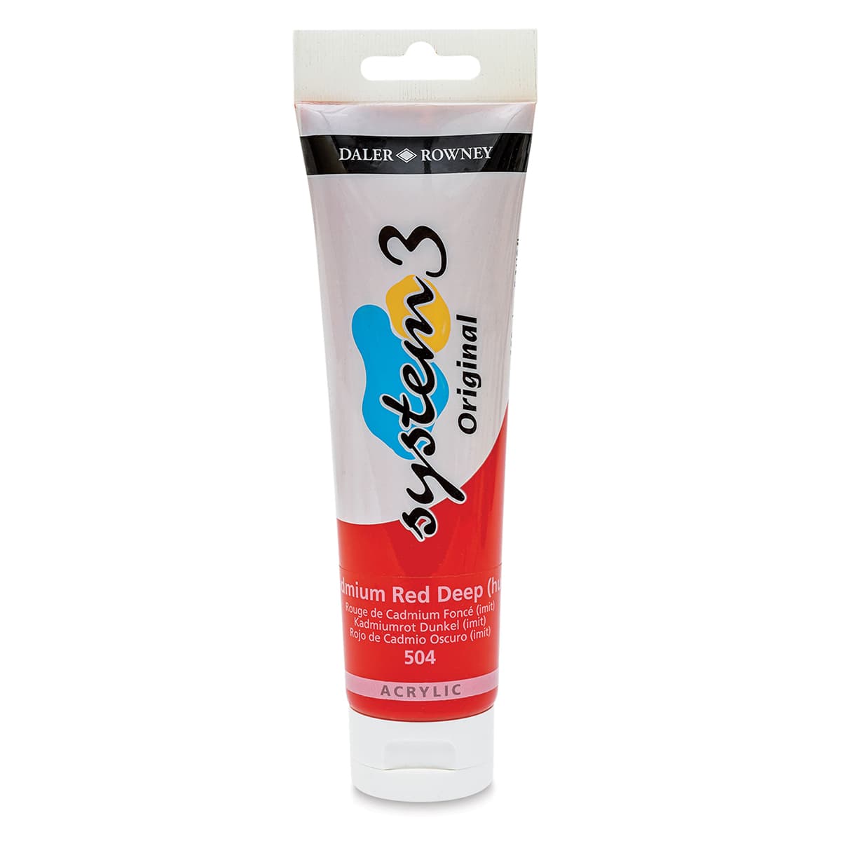 Daler-Rowney System3 Acrylic - Cadmium Red Deep Hue, 150 ml tube