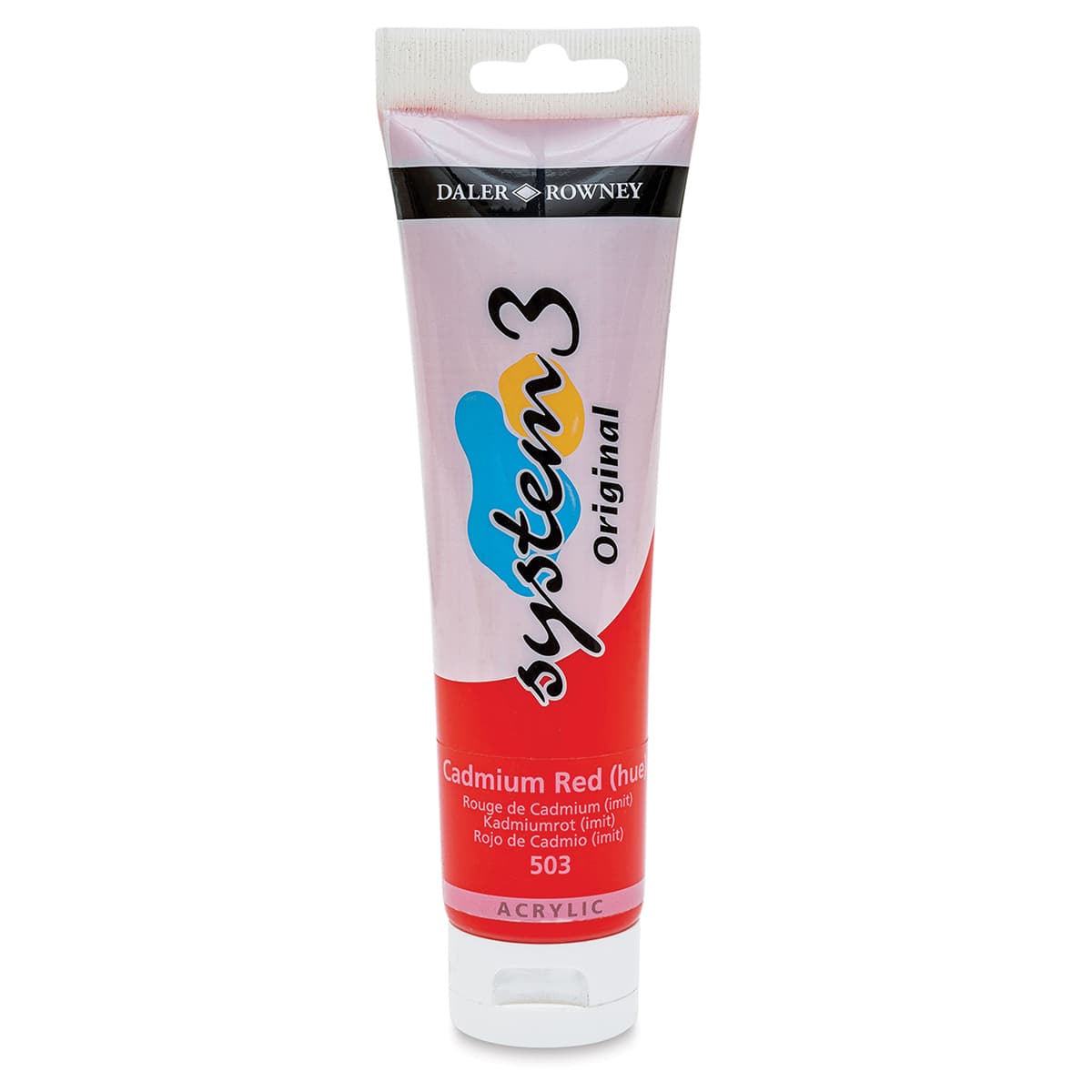 Daler-Rowney System3 Acrylic - Cadmium Red Hue, 150 ml tube